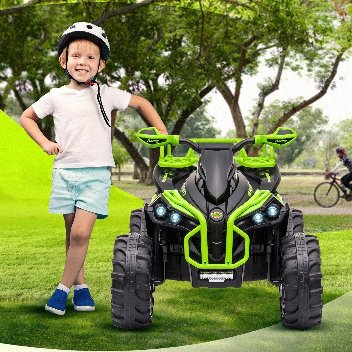 4 Kidbot Electric Ride On Car Kids Vehicle Toy ATV Quad Bike, 4 of 6