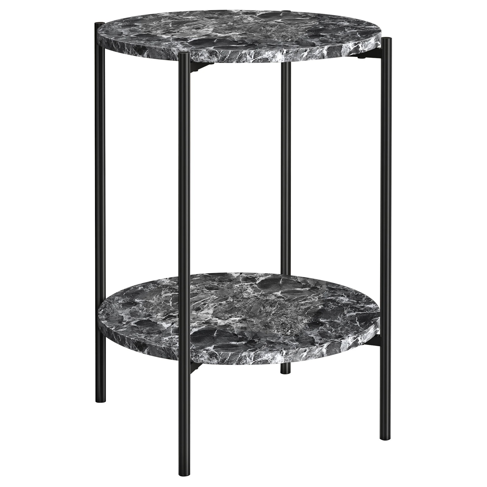 1 Alfordson Side Table Bedside Table Sofa End Nightstand - Grey, 1 of 10