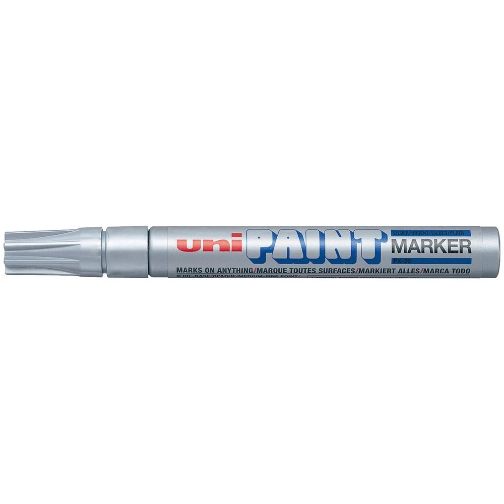 1 UNI PX-20 Paint Marker Silver, 1 of 3