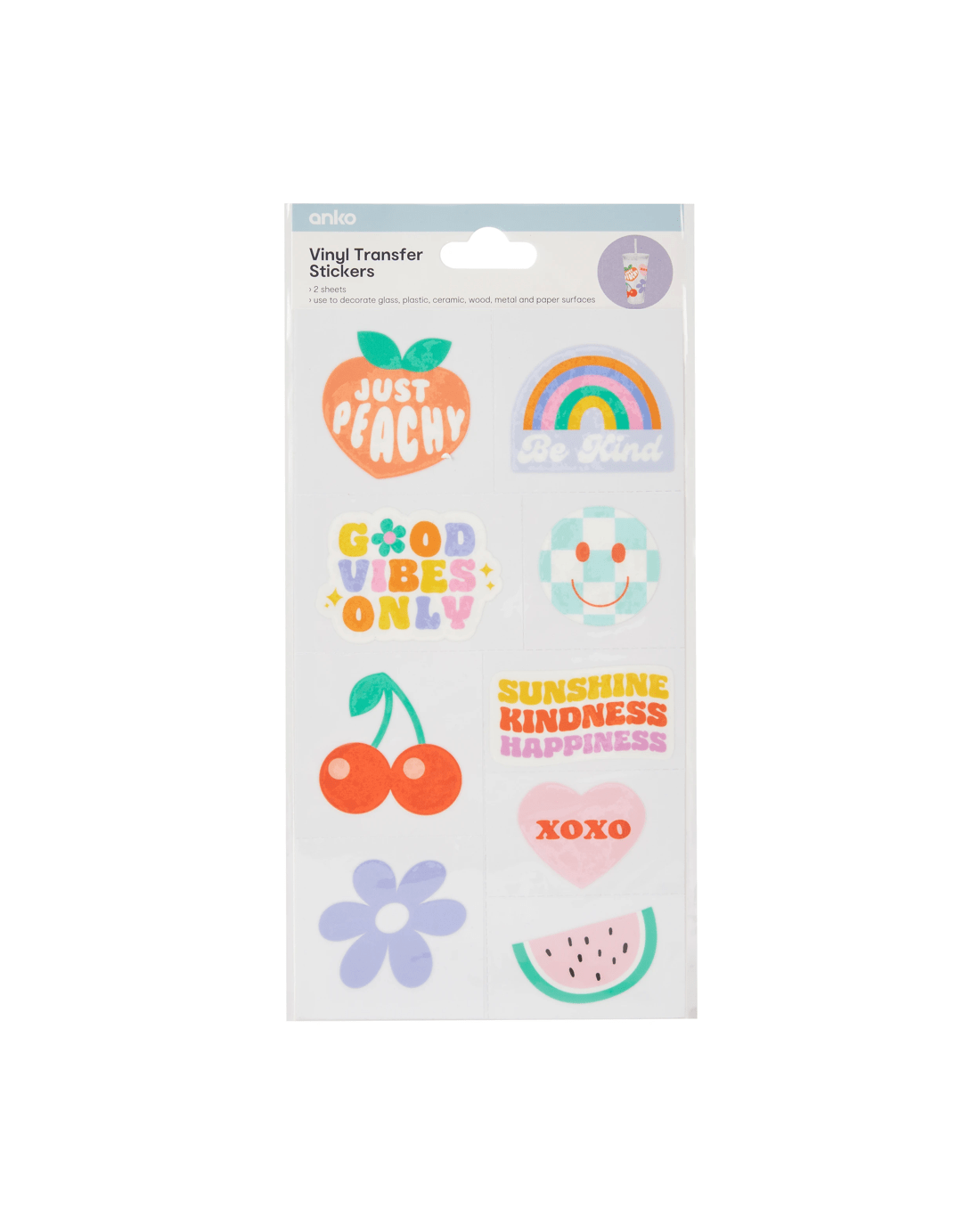 1 2 Pack Vinyl Transfer Stickers, 1 of 3