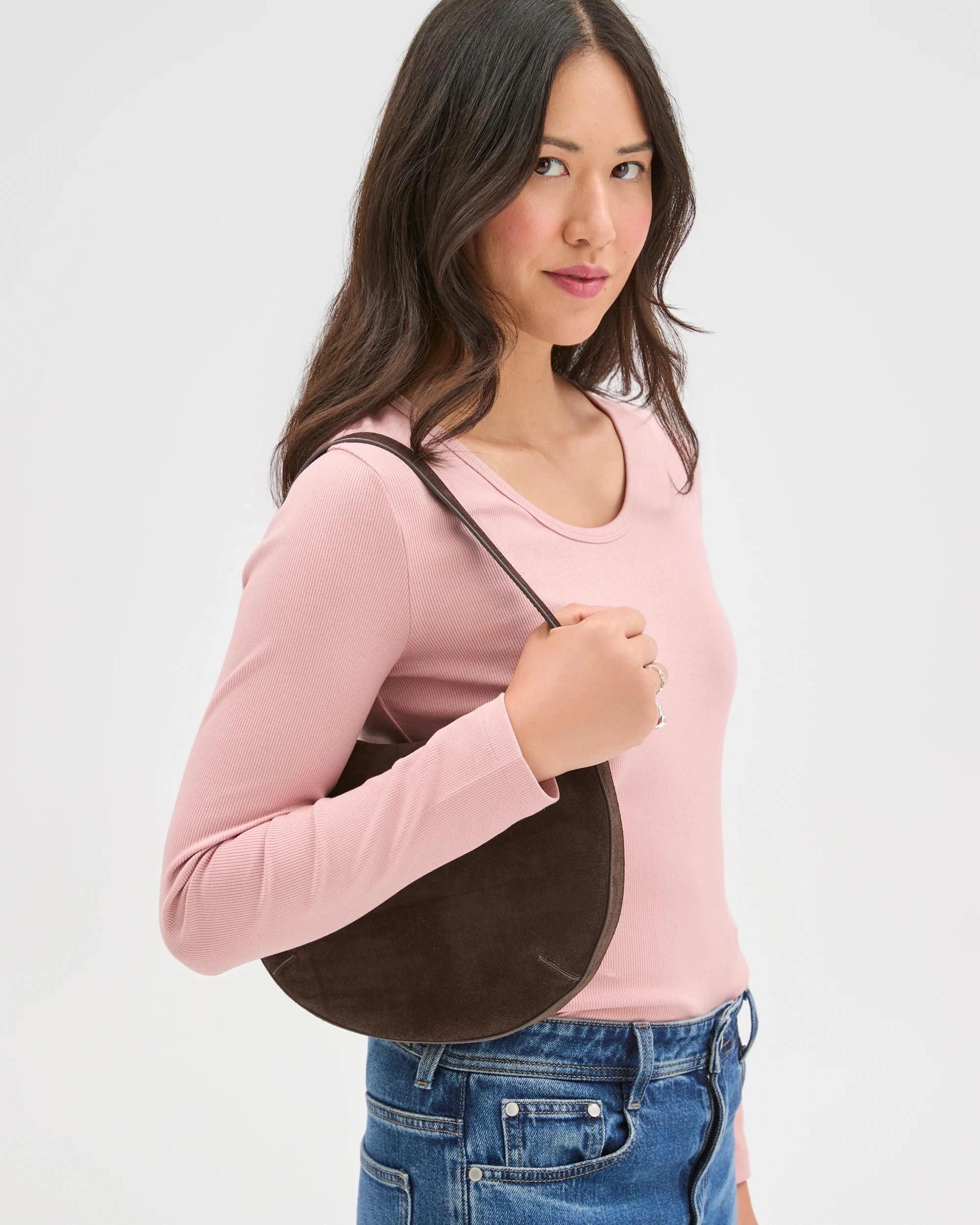 5 Target Woman Australian Cotton Long Sleeve Scoop Neck Rib T-Shirt SOFT BLUSH, 5 of 7