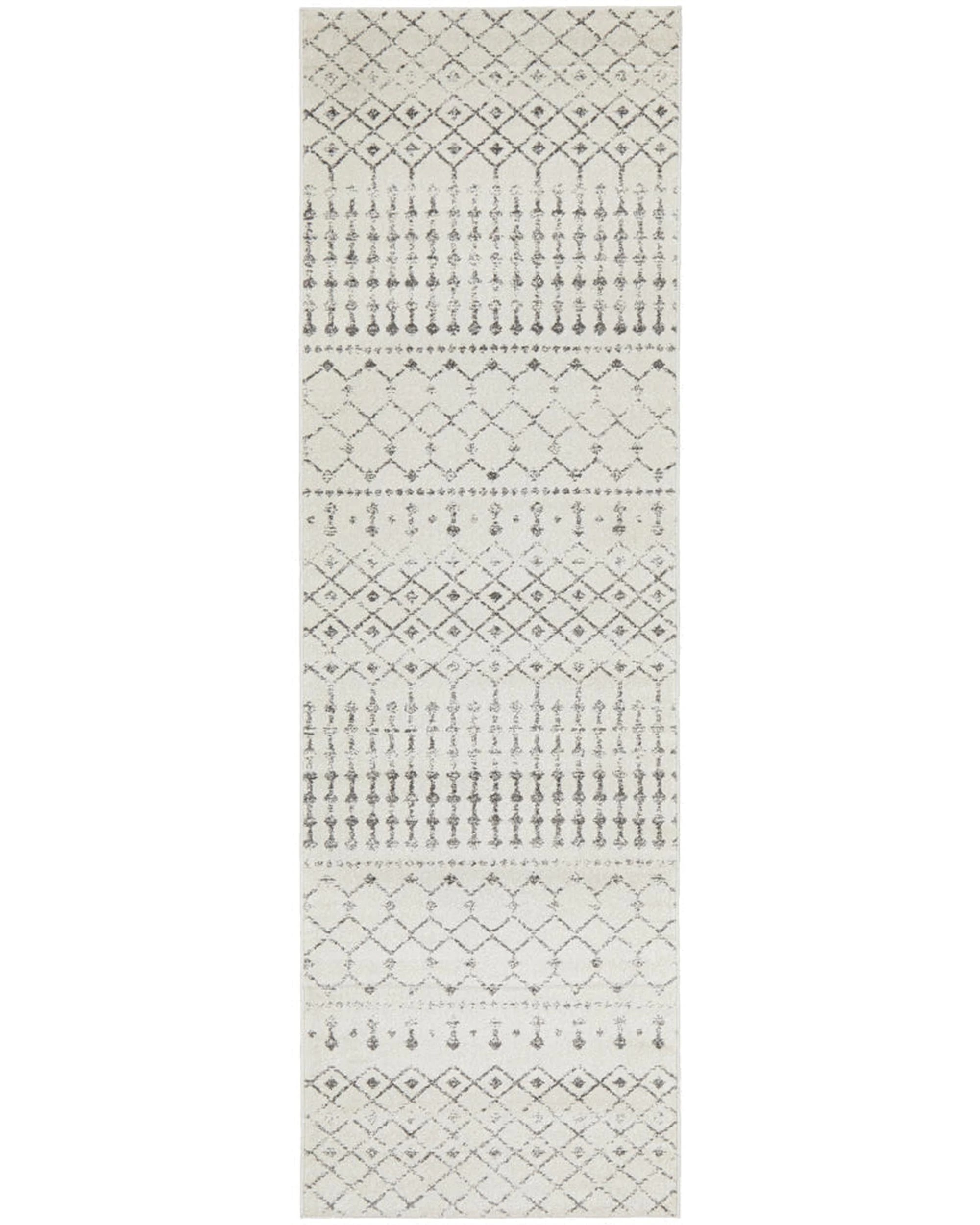 1 RUG CULTURE Chrome Elsa Silver Runner Rug — Power-Loomed 100% Polypropylene, 10mm Pile - Silver, 1 of 9