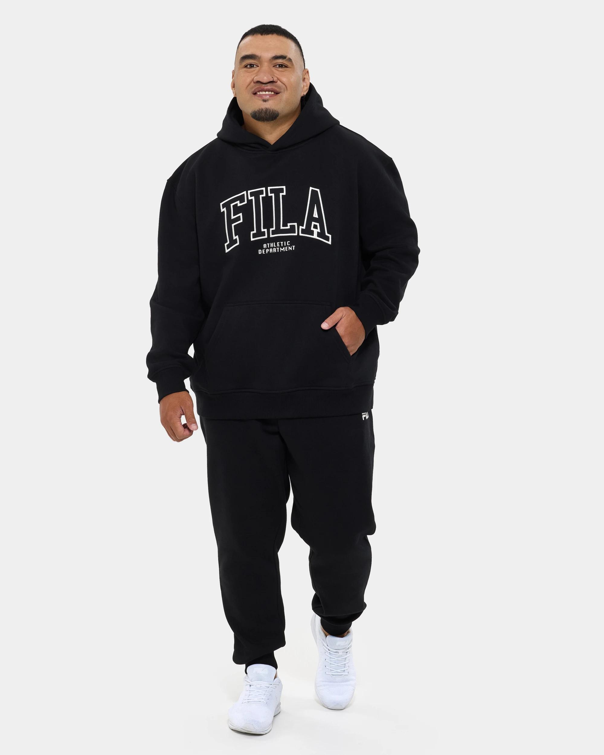 2 Fila Plus Fleece Hoodie BLACK, 2 of 7