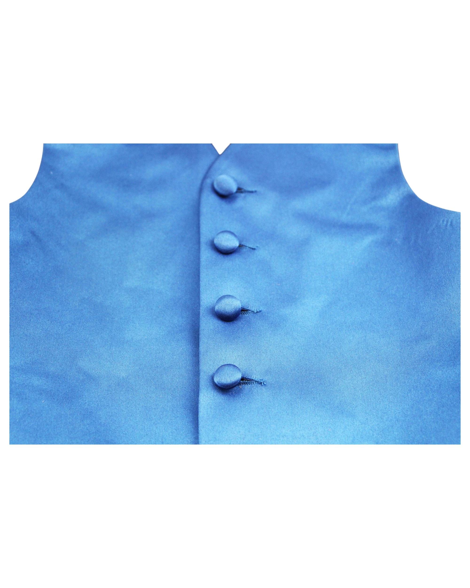 2 Zasel Boys Junior Vest Adjustable Waistcoat ROYAL BLUE, 2 of 3