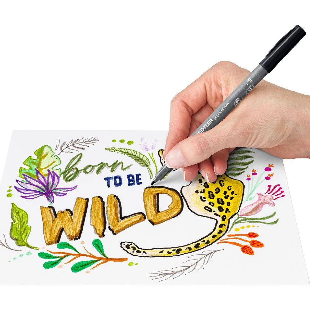 2 Staedtler Mars Intense Black Pigment Art Pens 4 Pack, 2 of 6