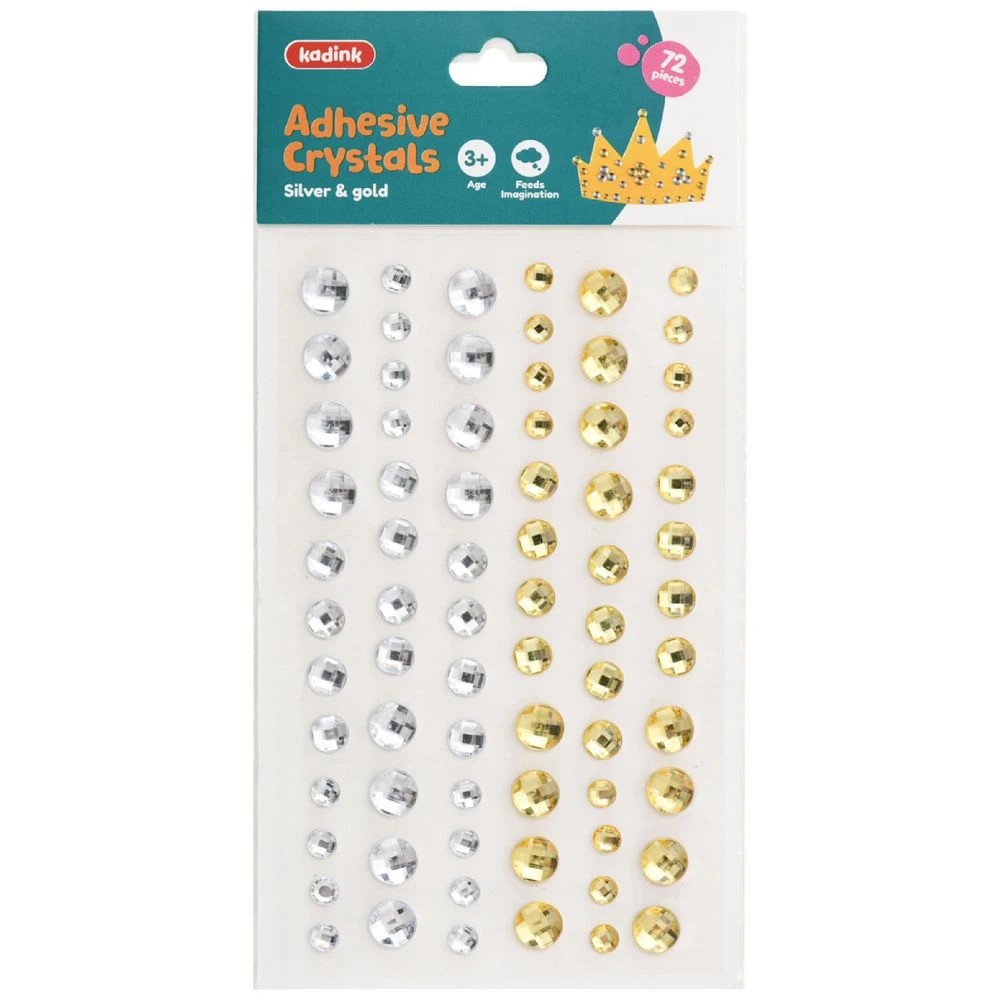 1 Kadink Adhesive Crystal Silver & Gold 72 Pack, 1 of 4