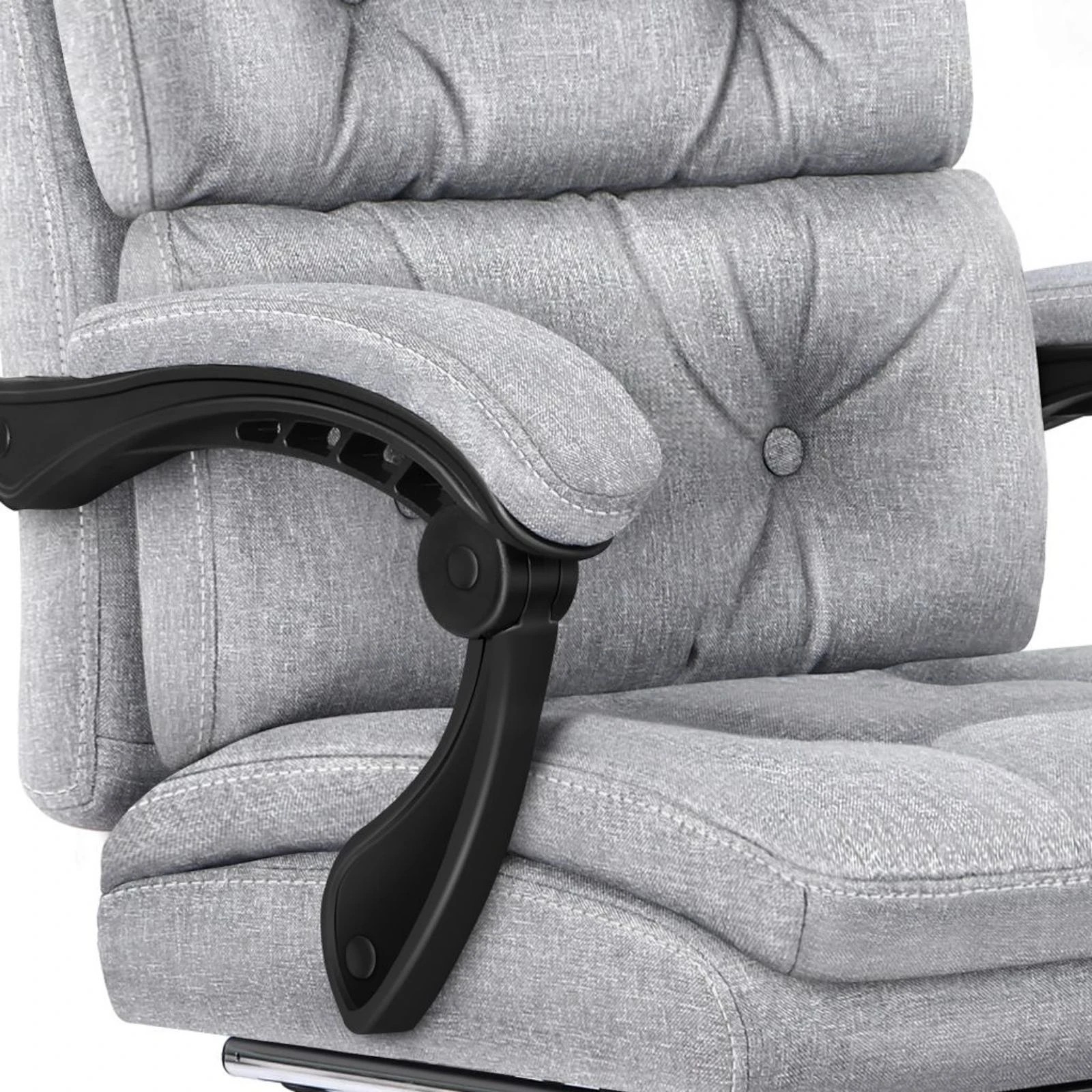 7 Alfordson Office Chair Executive Computer Fabric Work Seat Recliner Gaming - Grey, 7 of 10