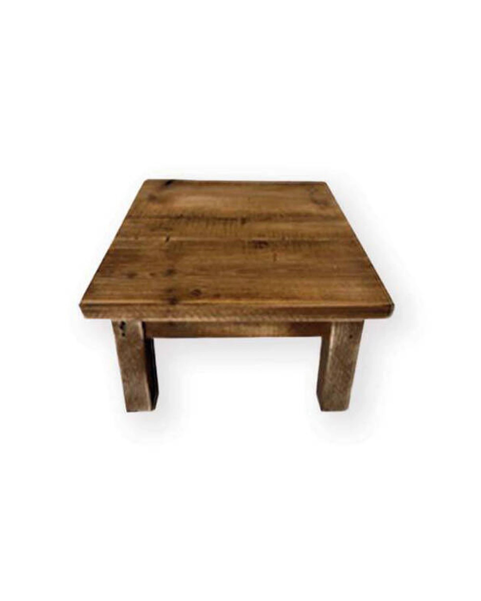 1 Alfresco 3pc Recycled Timber Wood Plant Stands Square Home Decor - Brown, 1 of 1