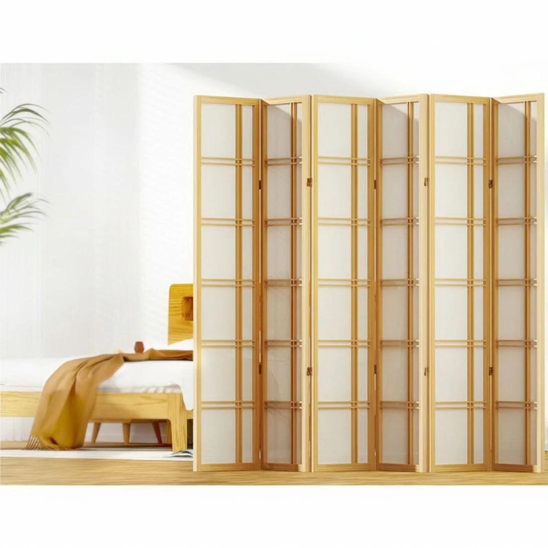 4 Artiss 6 Panel Room Divider Screen 265x179cm Nova Natural - Natural, 4 of 7