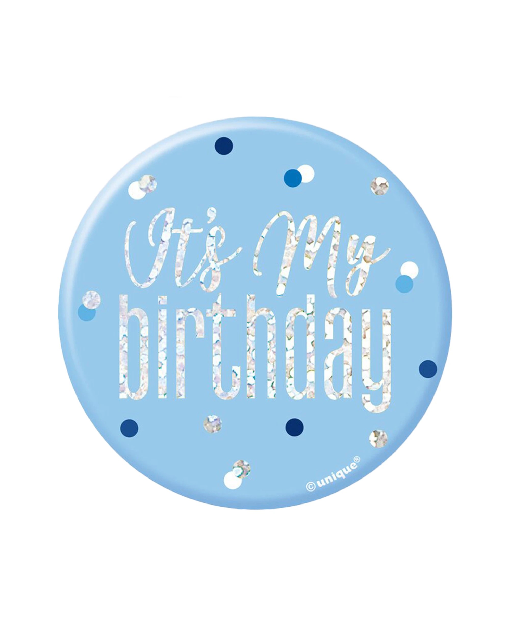 1 Meteor Party 13pc Glitz Badge Birthday Supplies Accessories 3in - Blue, 1 of 1
