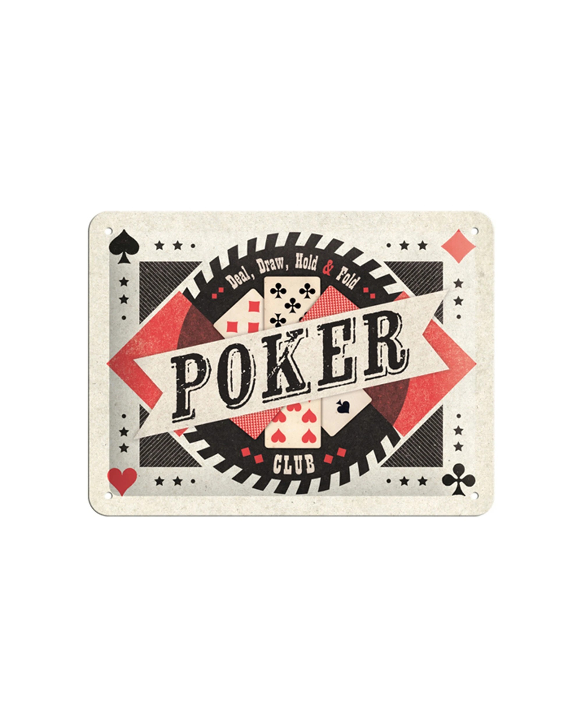 1 Nostalgic-Art 15x20cm Small Metal Sign - Poker Metal - Multi, 1 of 1