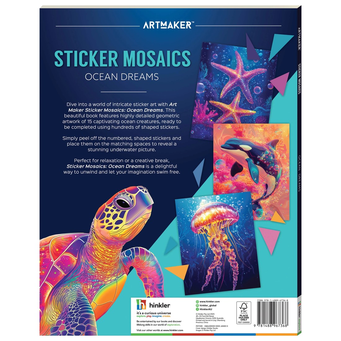 2 Art Maker Sticker Mosaics Ocean Dreams - Book, 2 of 5