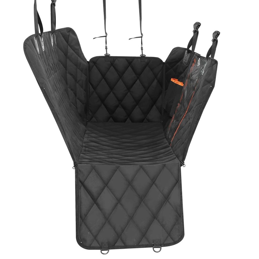 4 i.Pet Pet Car Seat Cover Dog Hammock Protector Back Waterproof Belt Non Slip Mat - Black, 4 of 6