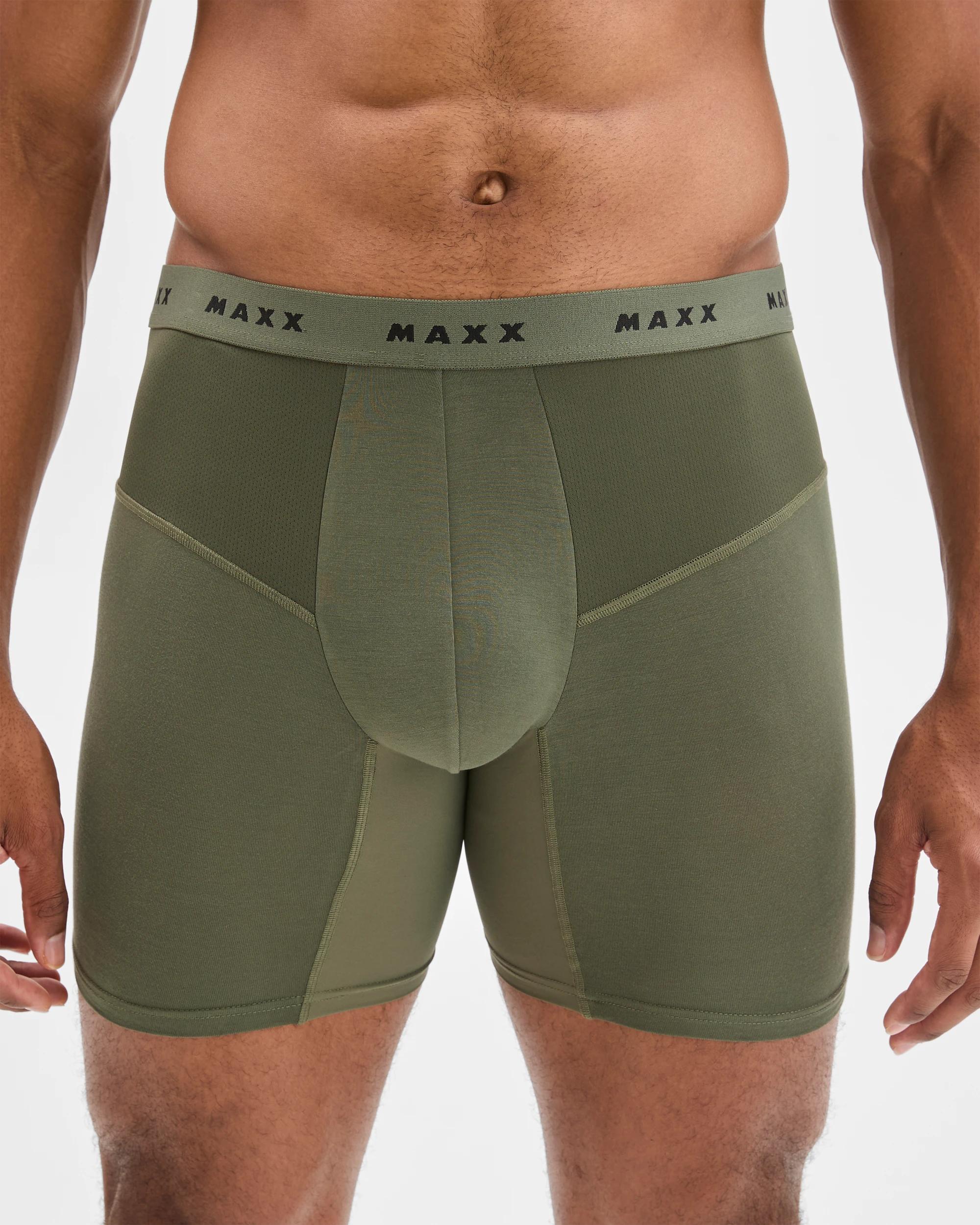 3 Maxx Bamboo Long Length Anti-Chafe Trunks BEETLE, 3 of 3