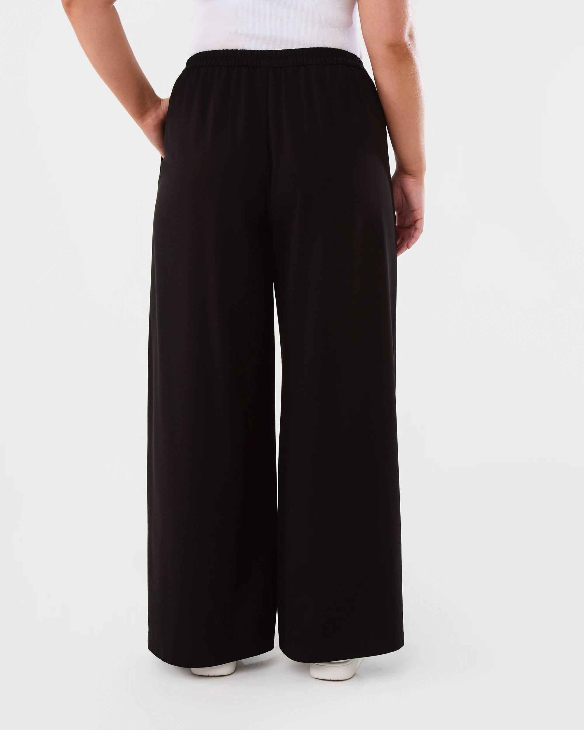 3 Tie Waist Smart Pants Black, 3 of 5