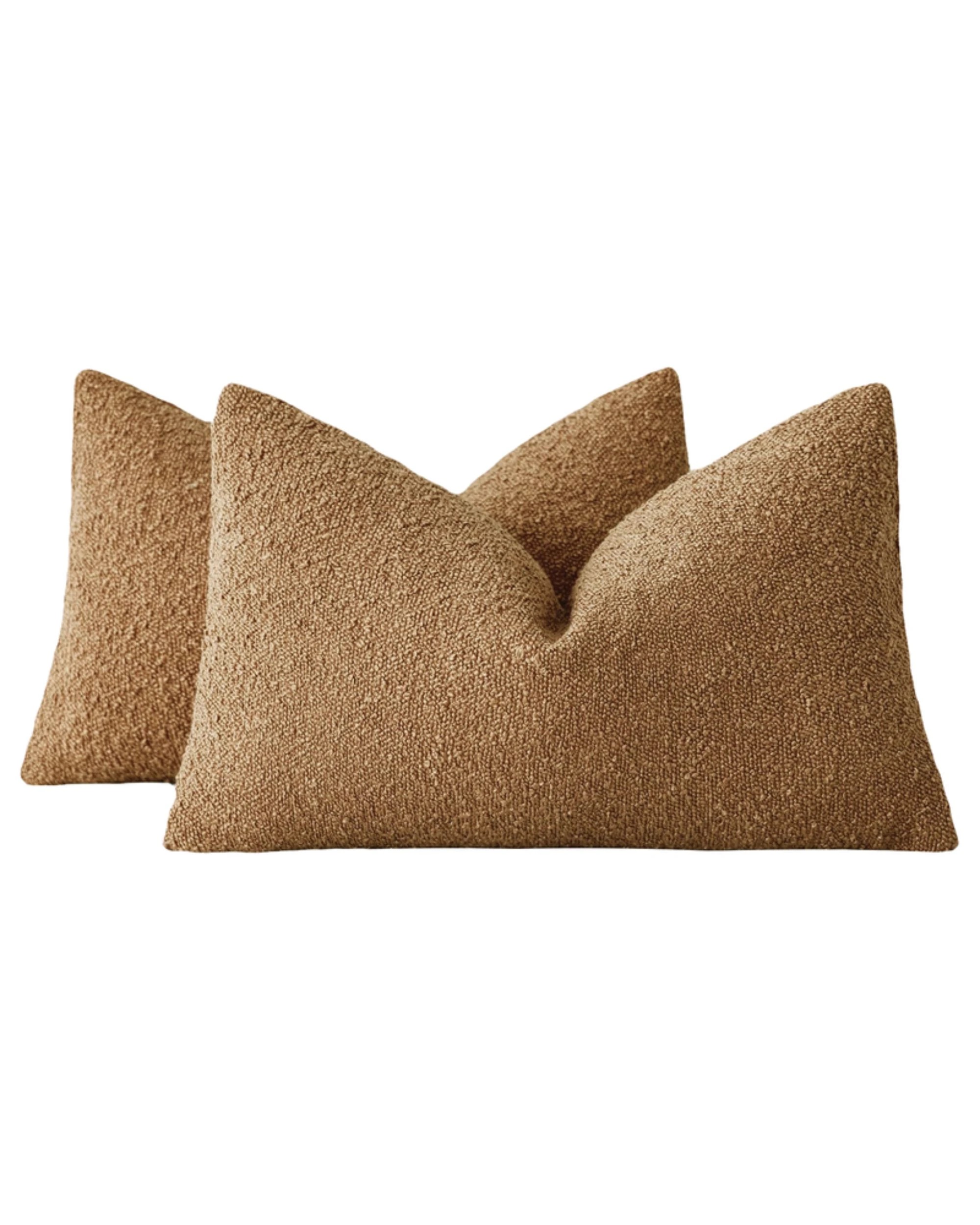 2 Gioia Casa 2-Pack Bouclé Cushion Covers 30x50cm - Caramel, 2 of 4