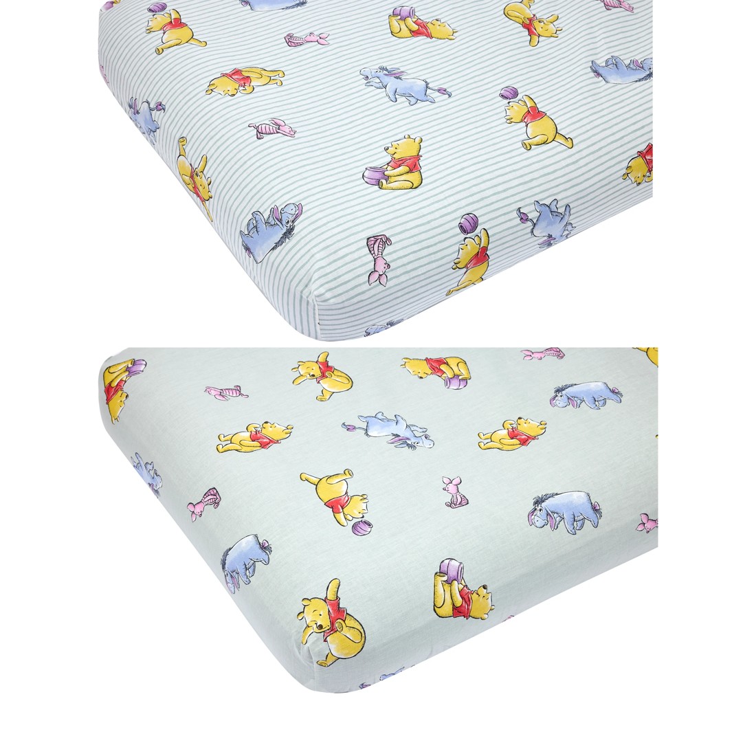 1 2 Pack Disney Baby Winnie the Pooh Fitted Cot Sheets, 1 of 6