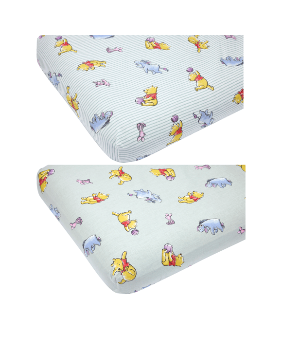 2 Pack Disney Baby Winnie the Pooh Fitted Cot Sheets