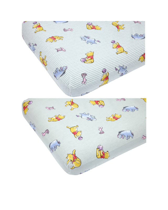2 Pack Disney Baby Winnie the Pooh Fitted Cot Sh