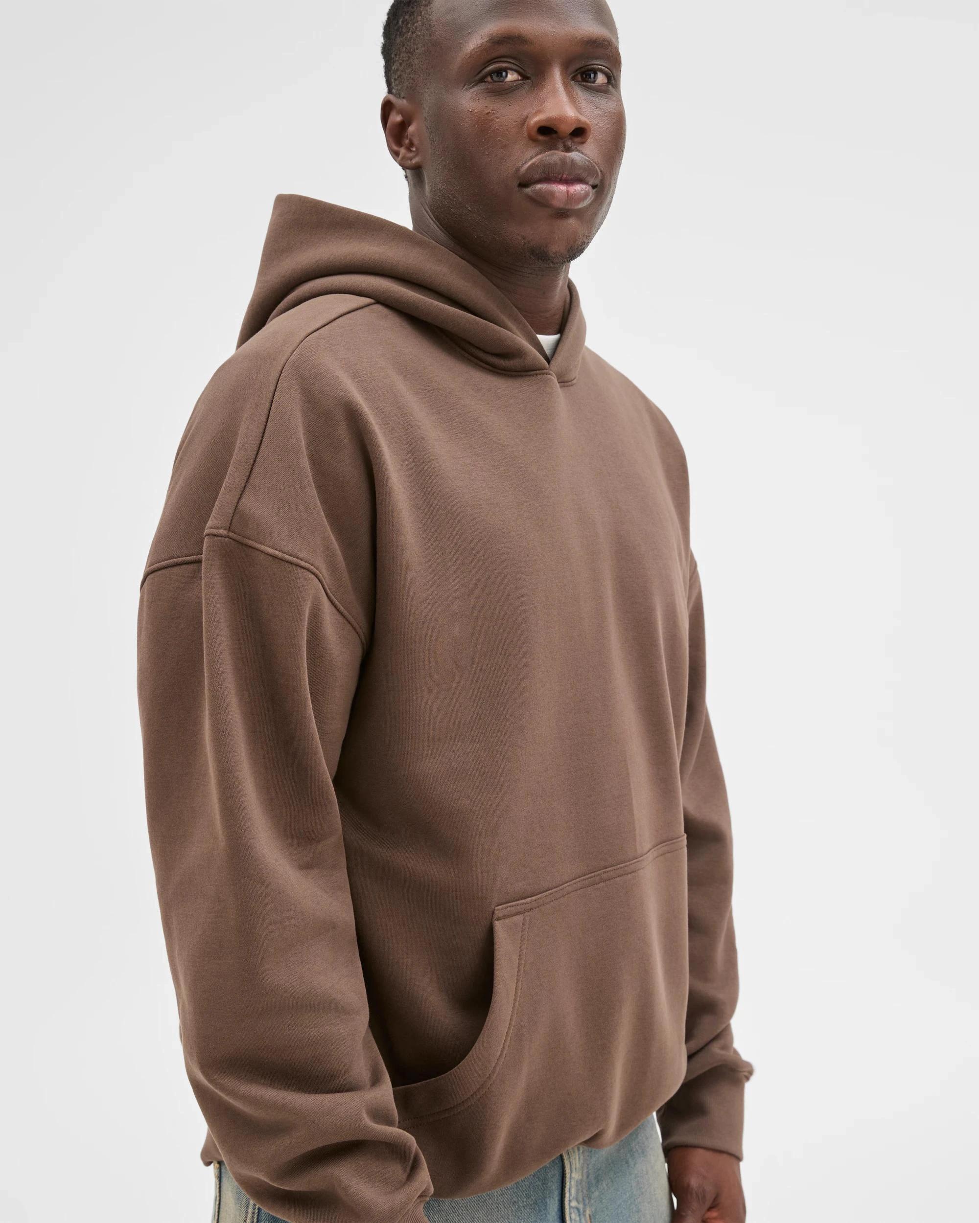 3 Commons Australian Cotton Blend Heavyweight Oversized Hoodie CHOCOLATE, 3 of 6