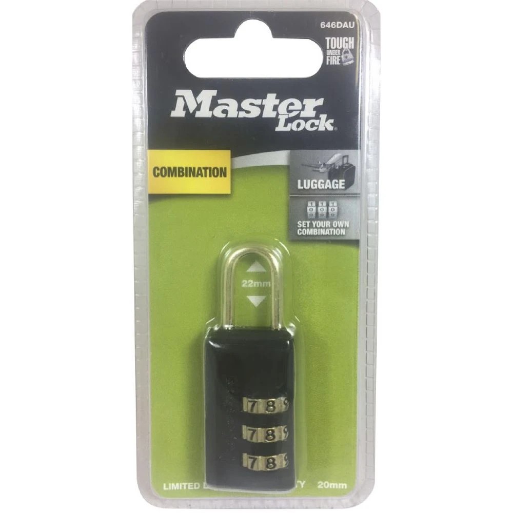 6 Master Lock 20mm Luggage Padlock, 6 of 6