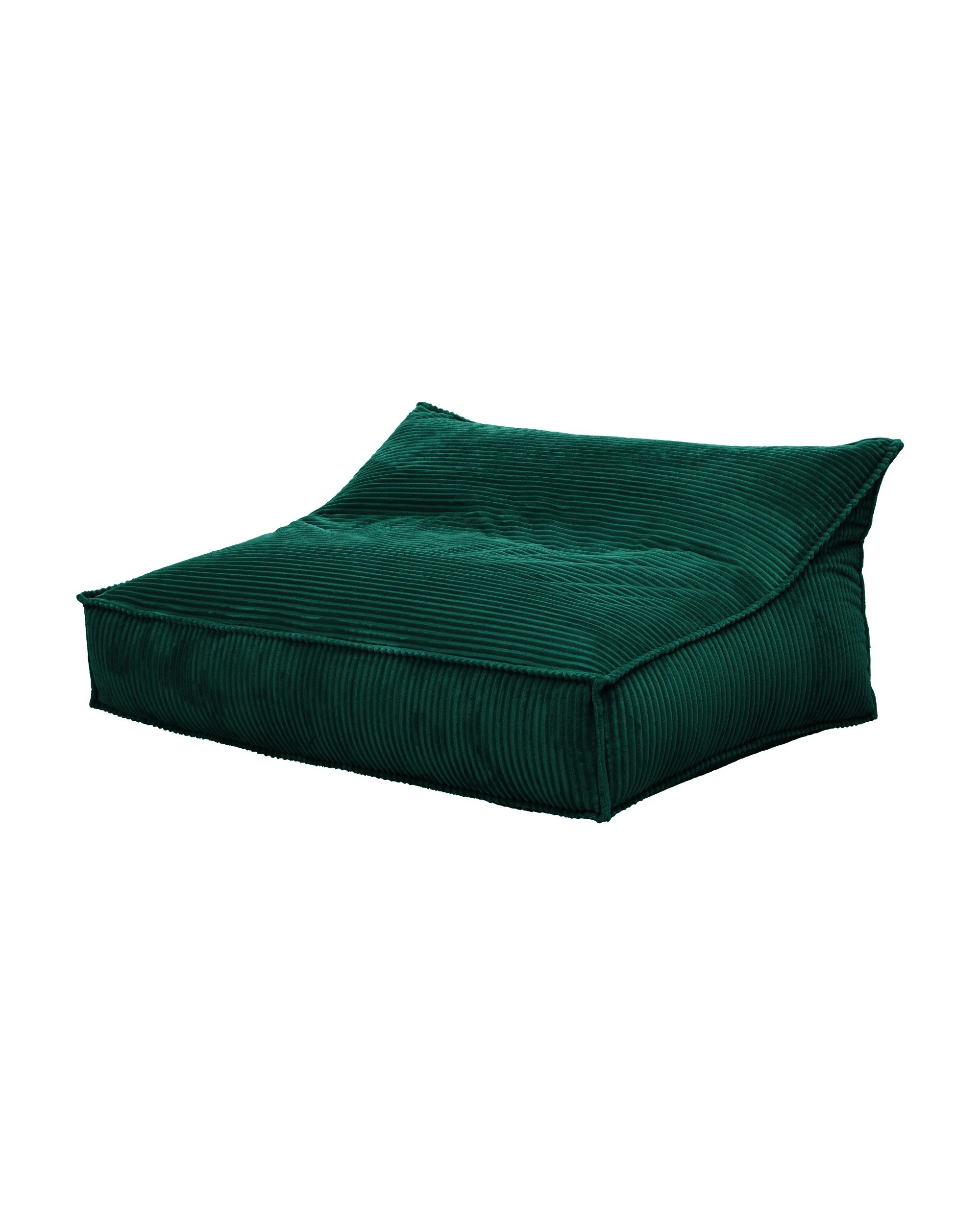 2 Cadence & Co. Wilde Ribbed Luxe Fleece Double Sofa Bean Bag Lounge Cover - Emerald, 2 of 9