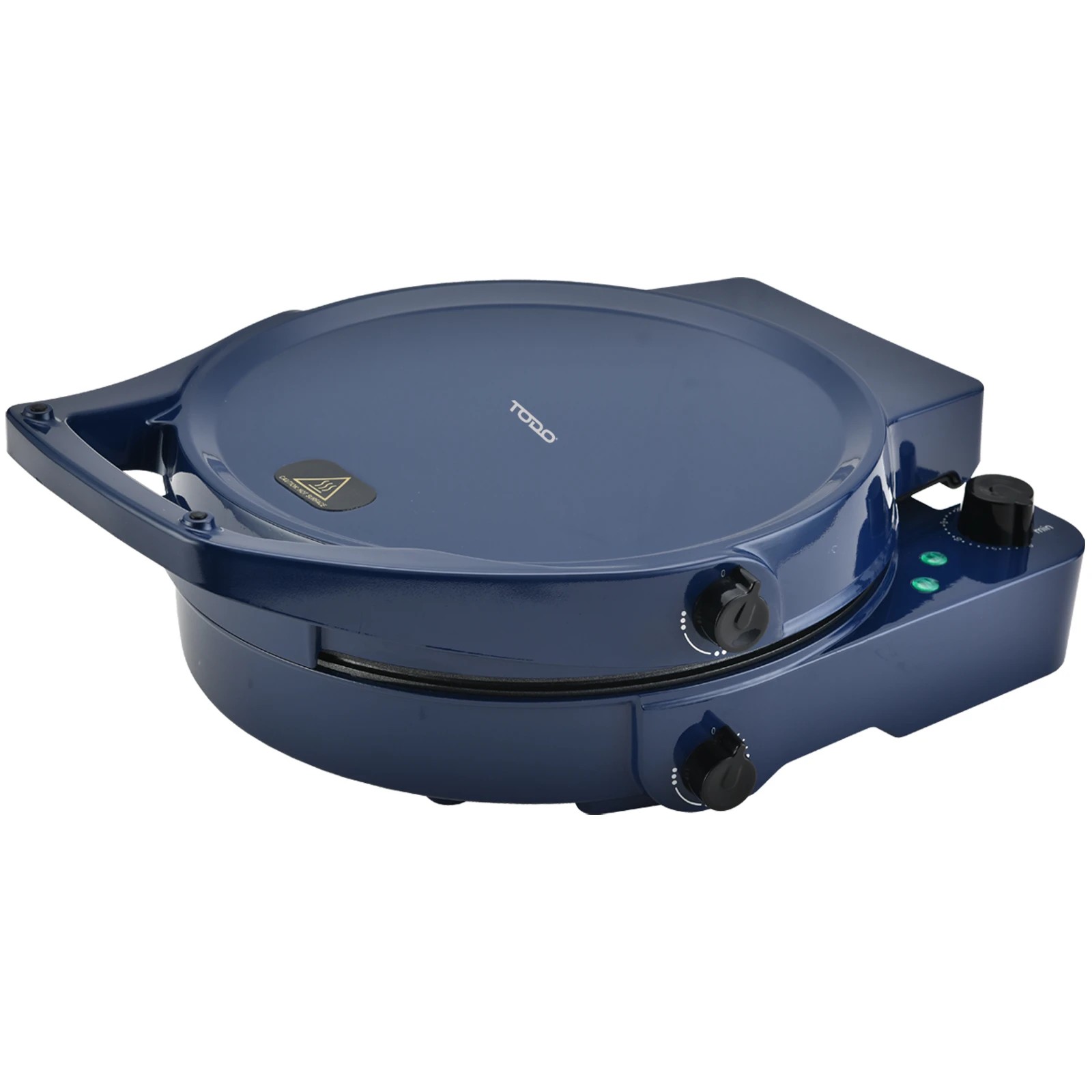 4 TODO 1800W Electric Pizza Maker Pizza Oven Dual Temperature Control Flat Grill - Blue, 4 of 5