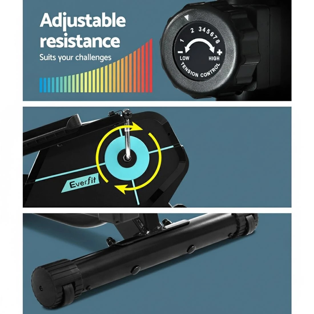 6 Everfit Exercise Bike Elliptical Cross Trainer Home Gym Fitness Machine - Black, 6 of 6