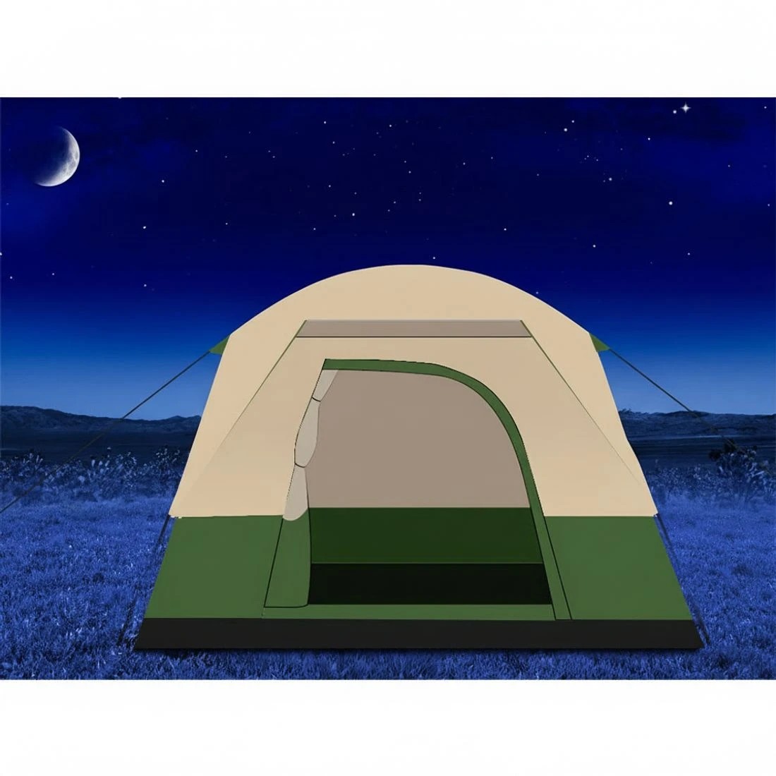 5 Weisshorn Family Camping Tent 4 Person Hiking Beach Tents Canvas Ripstop - Multi, 5 of 6