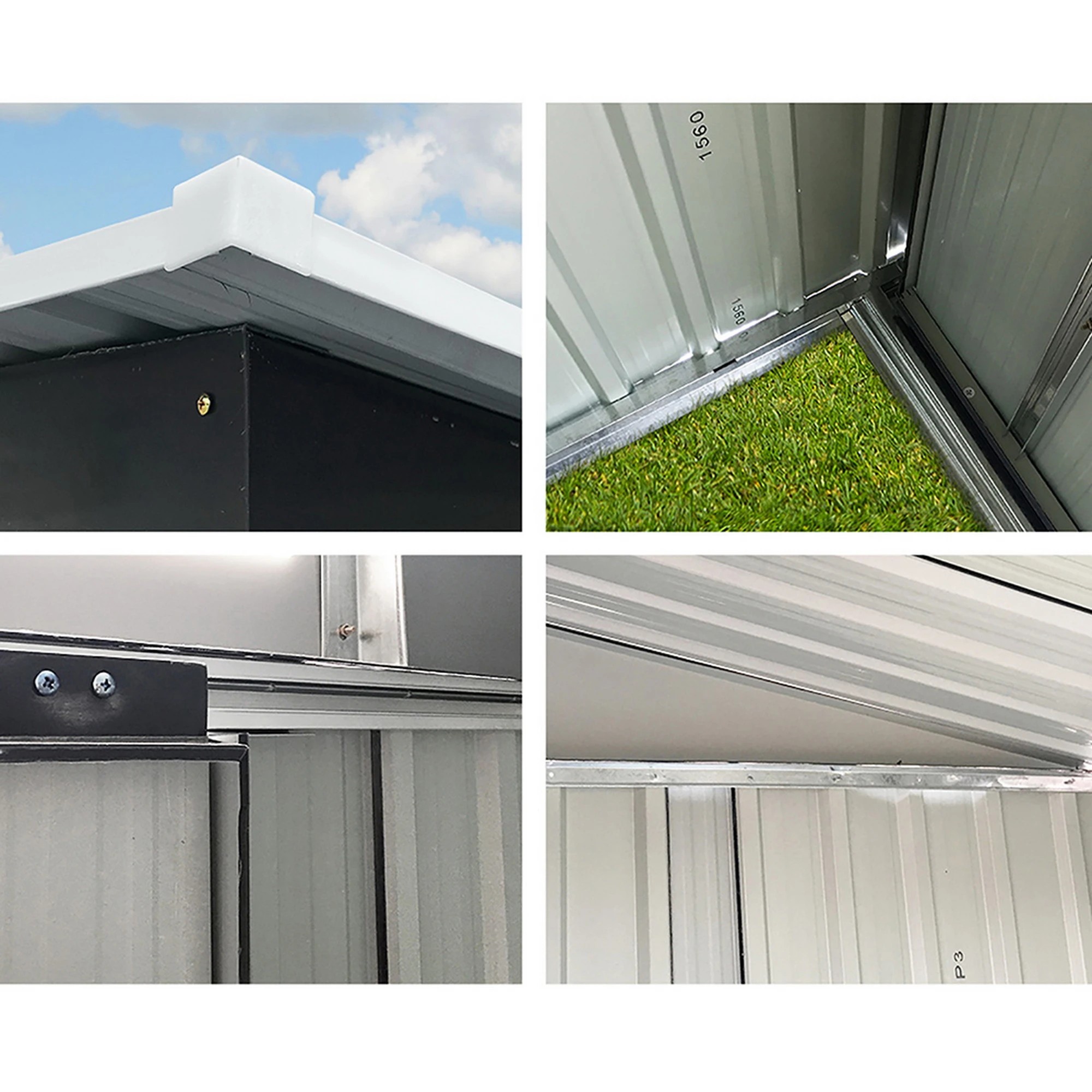 8 Giantz Garden Shed Sheds Outdoor Storage Tool Metal Workshop Shelter Sliding Door - Grey, 8 of 8