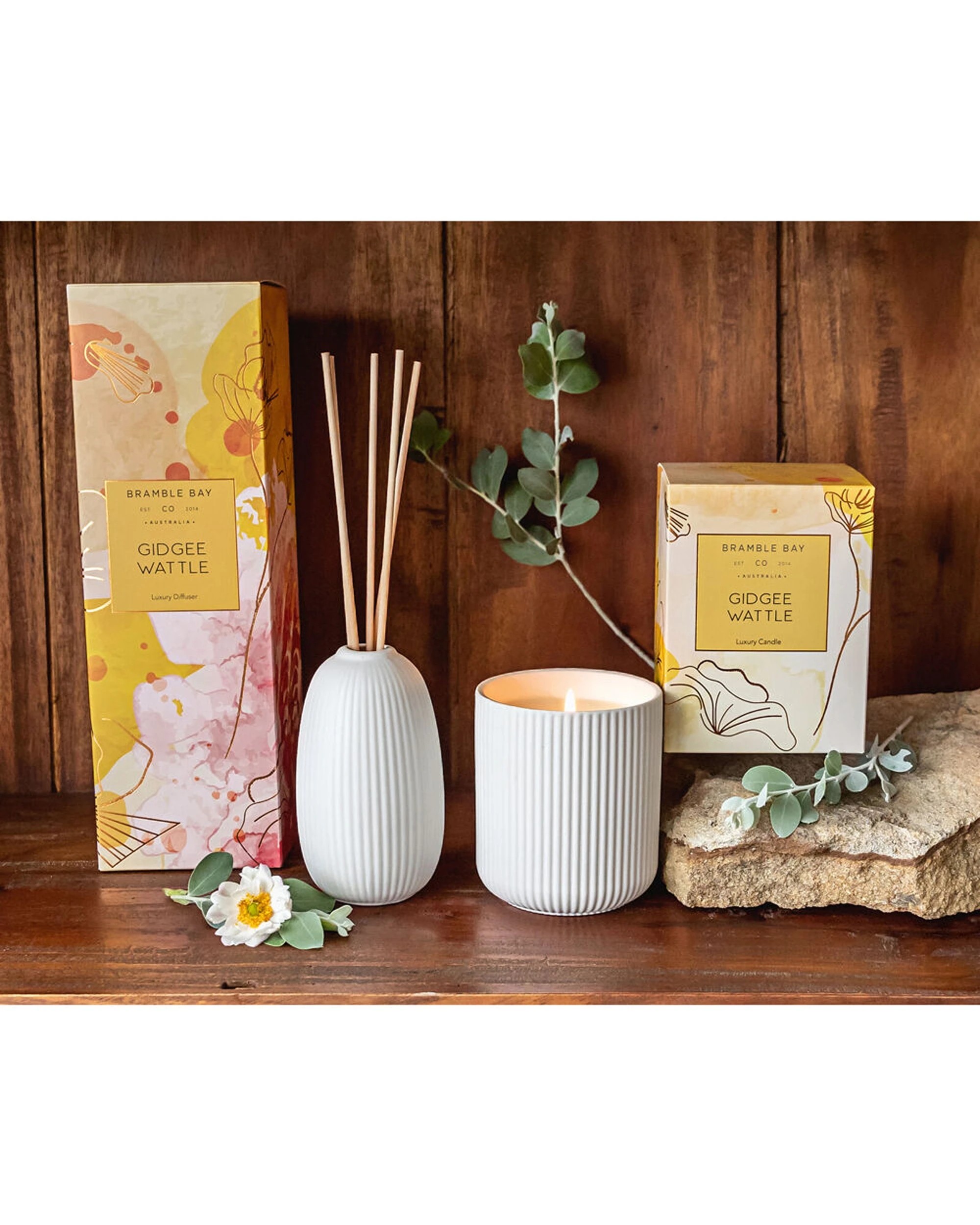 4 Bramble Bay Native Reed Diffuser Gidgee Wattle Scented Home Fragrance 150ml - Yellow, 4 of 5