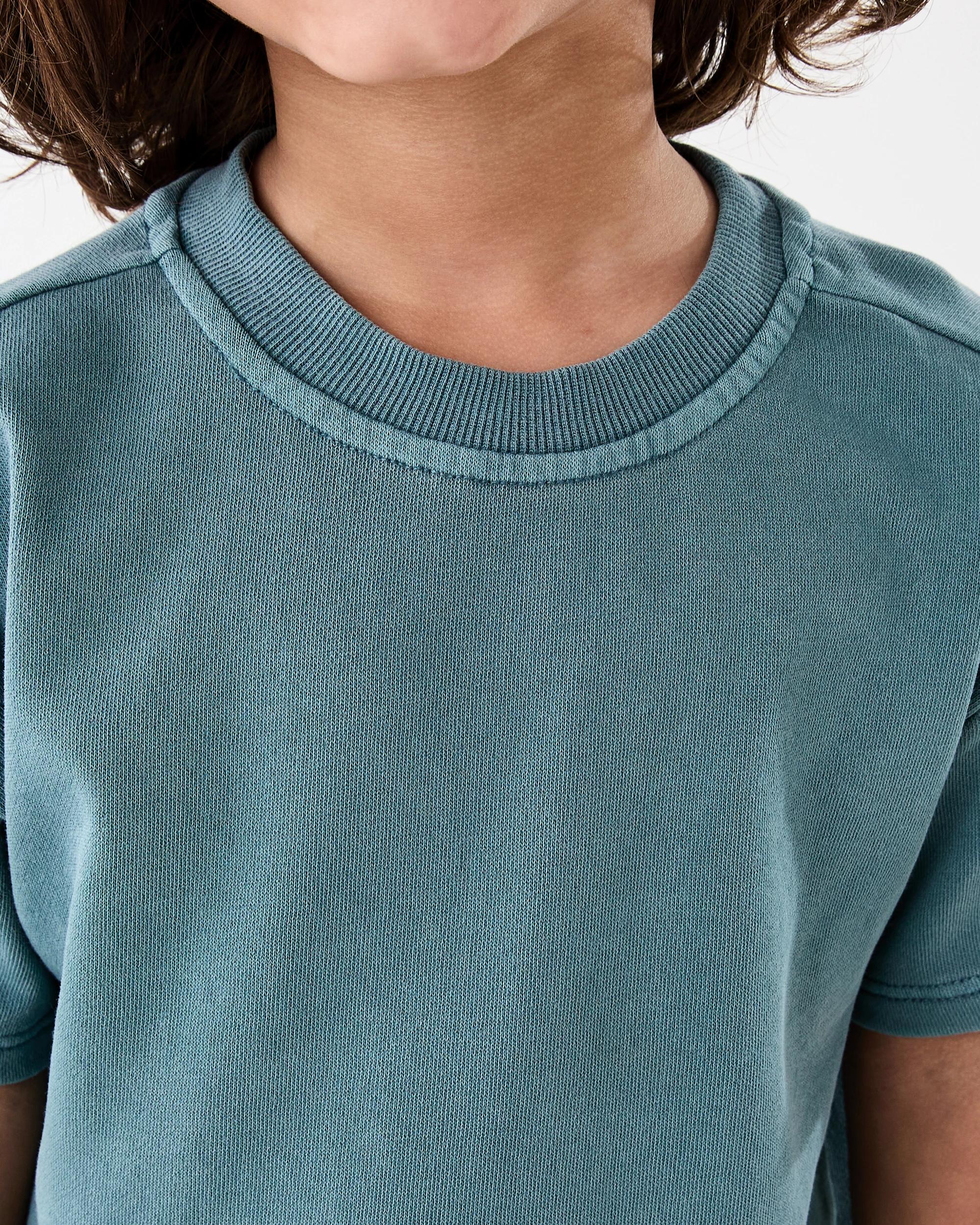 4 Oversized Acid Wash T-shirt Gbln Blue, 4 of 8