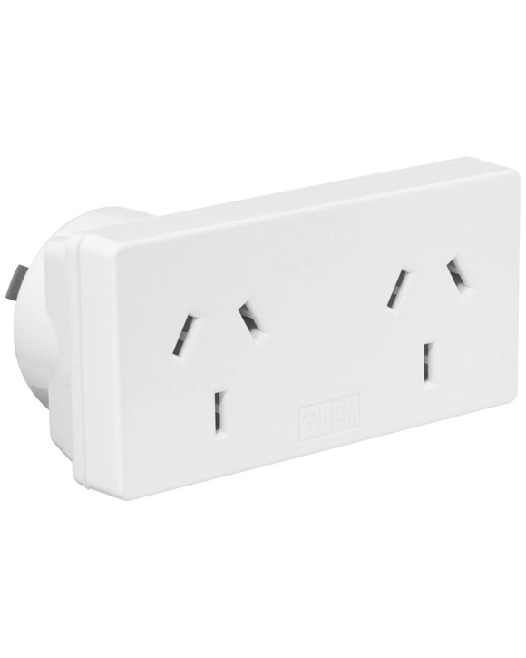 HPM Double Adaptor Right Extend White