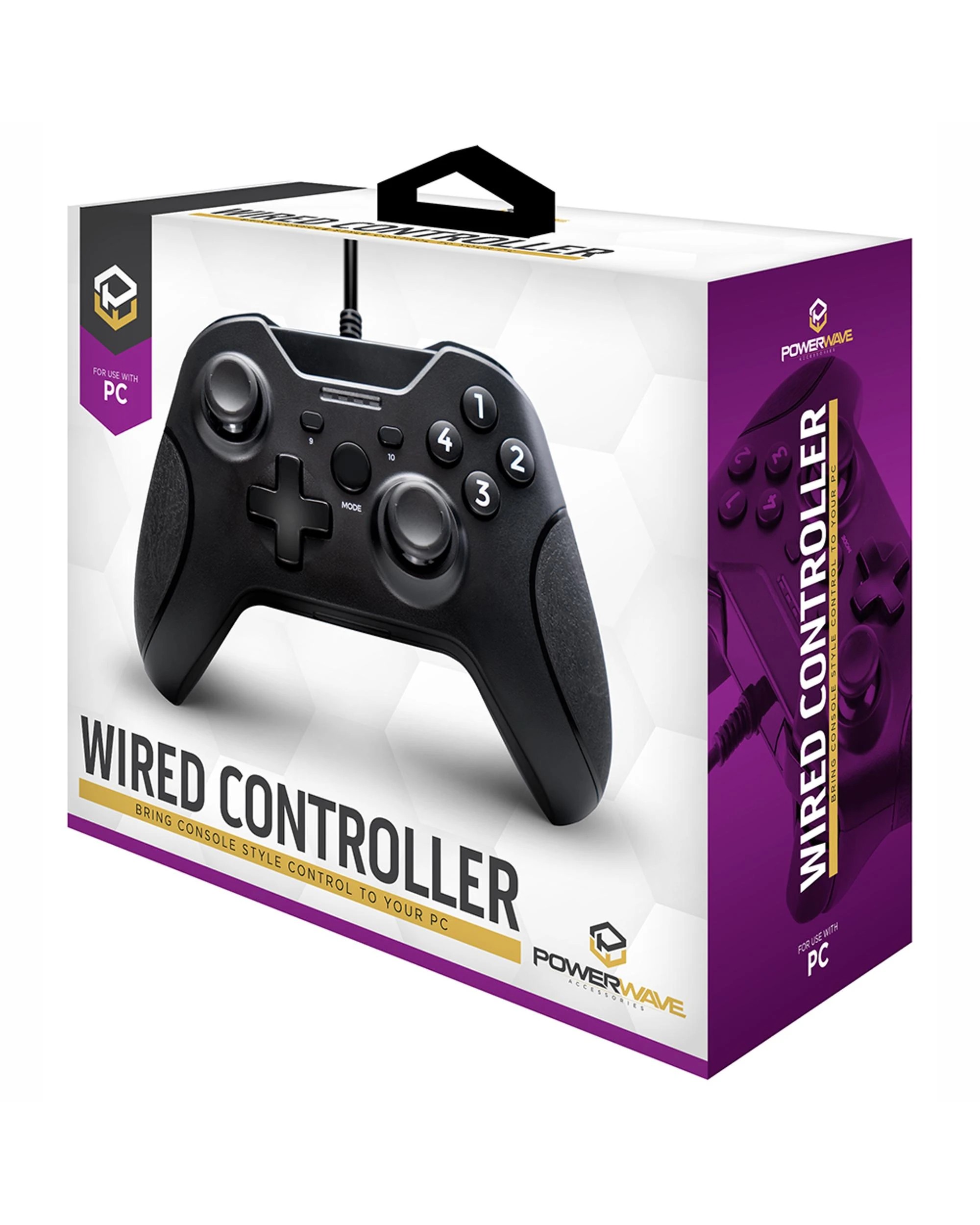 1 Powerwave PC Wired Gaming Controller - Black, 1 of 4