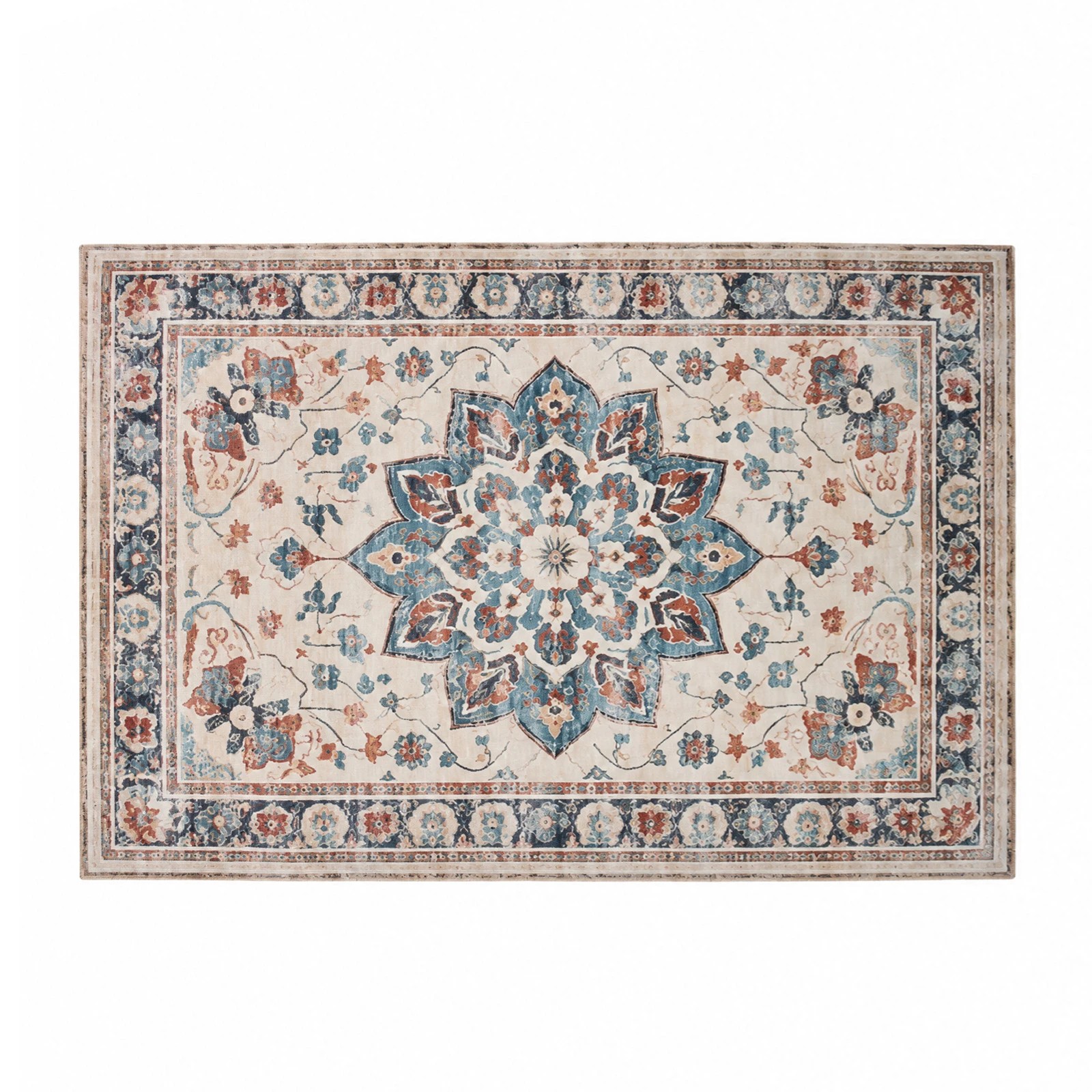 Advwin Large Floor Rug 200 x 230cm Vintage Thick Carpet Non-Slip ...