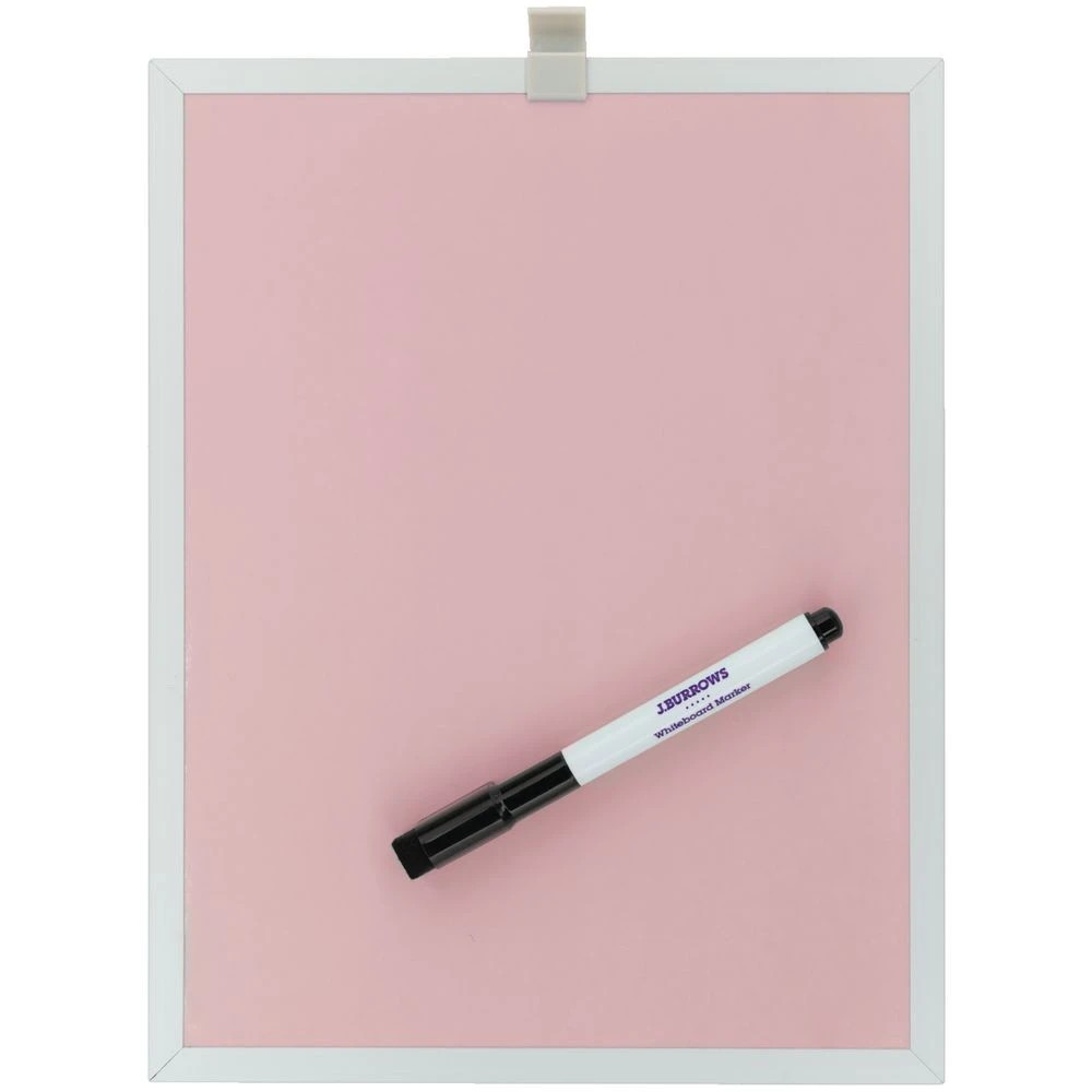 2 J.Burrows Magnetic Aluminium Whiteboard 215 x 279mm Pink, 2 of 2