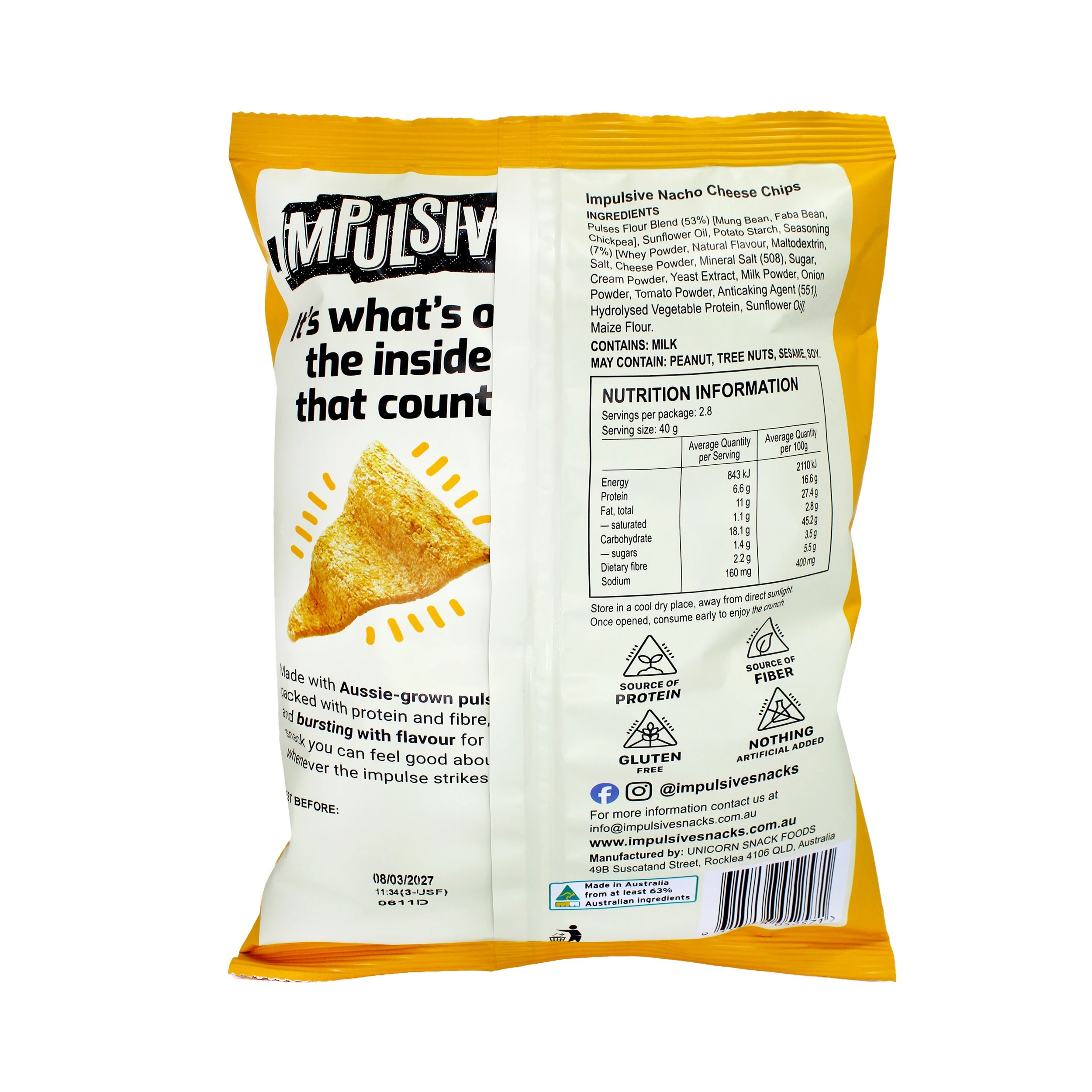 2 Impulsive Nacho Cheese Chips 110g, 2 of 2