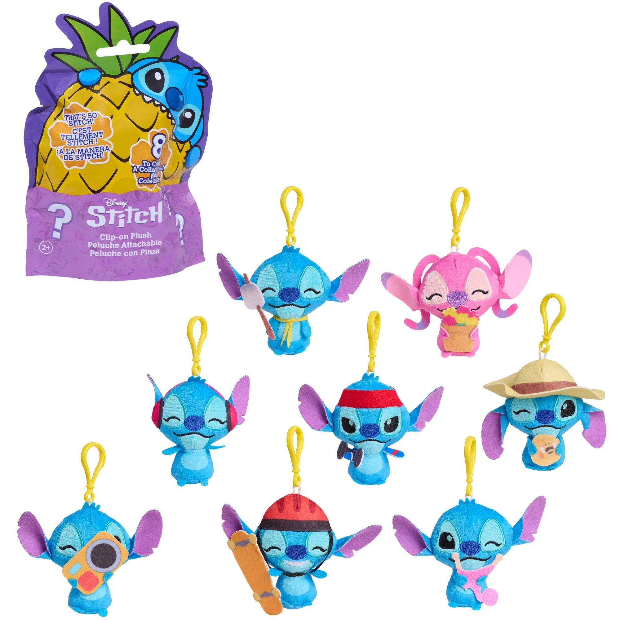 1 Disney Stitch Clip - On Blind Bag Plush – Assorted* - Blue, 1 of 7