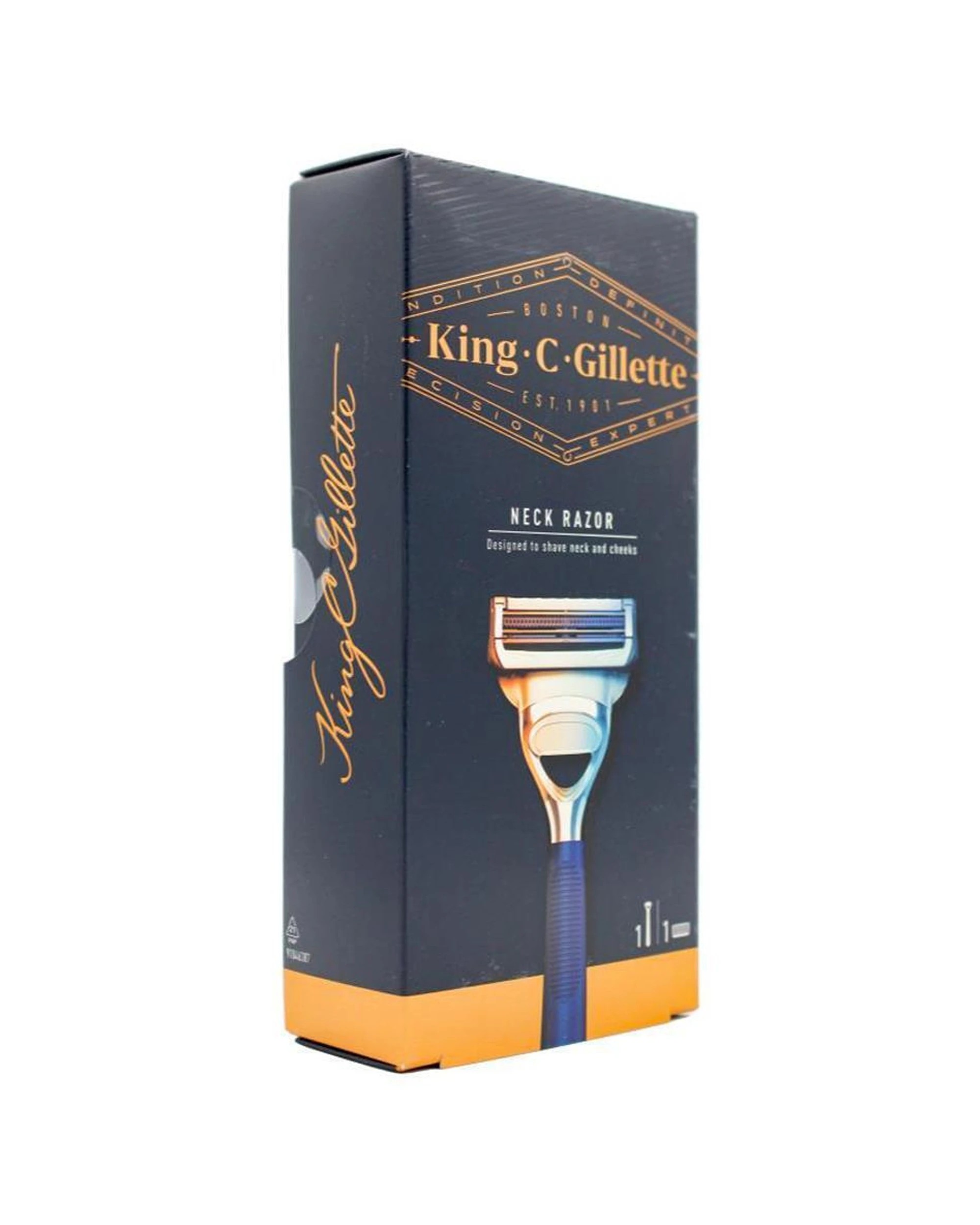3 King. C. Gillette 12PK Neck Razor For Neck And Cheeks with Refill - Blue, 3 of 5