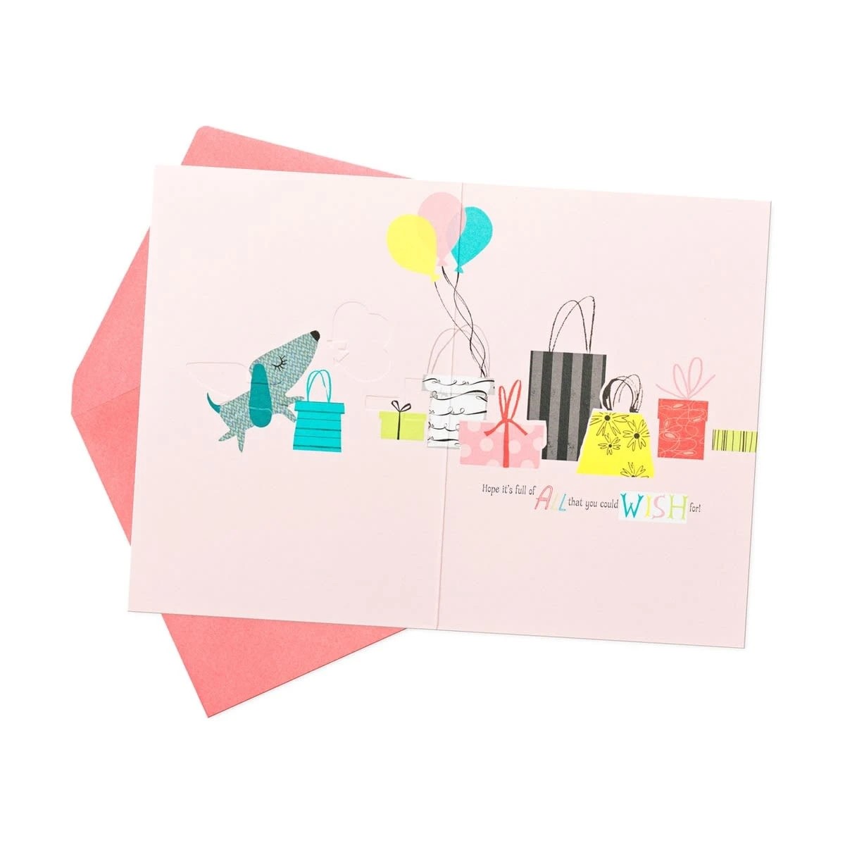 2 Hallmark Birthday Card - Dog with Balloons and Presents, 2 of 3