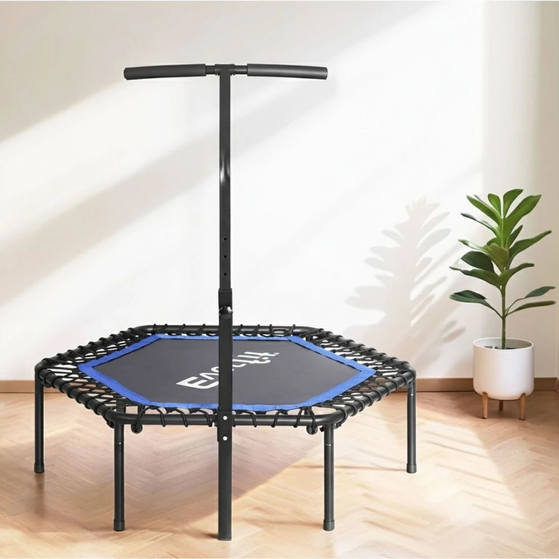 5 Everfit 48inch Hexagon Fitness Trampoline Rebounder Adjustable Handrail - Multi, 5 of 7