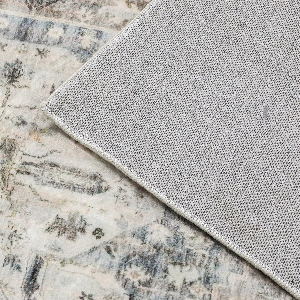 6 Marlow Machine Washable Distressed Room Area Rug Grey, 6 of 7