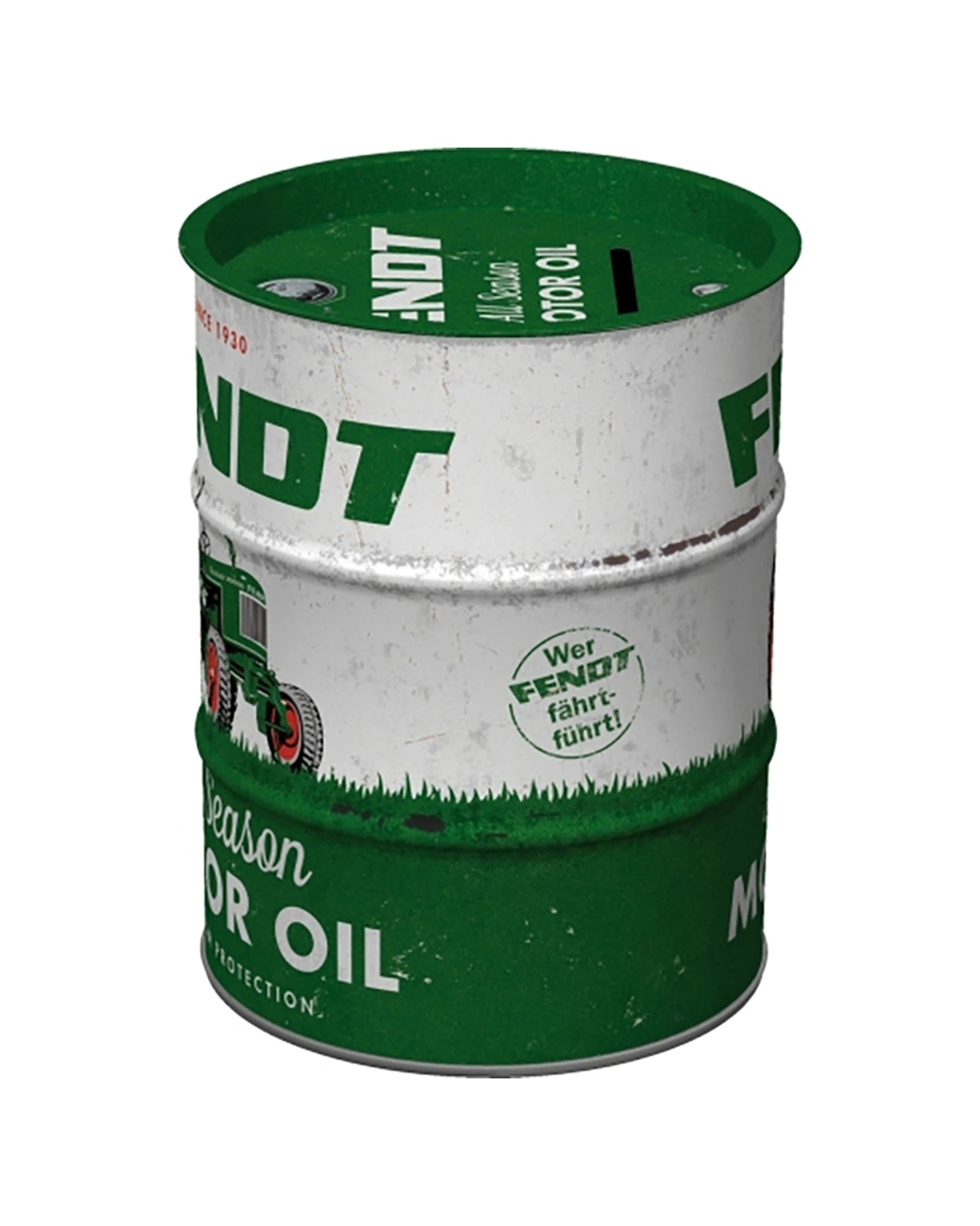 2 Nostalgic-Art Storage Money Box - Oil Barrel Fendt All Season Motor Oil - Multi, 2 of 3