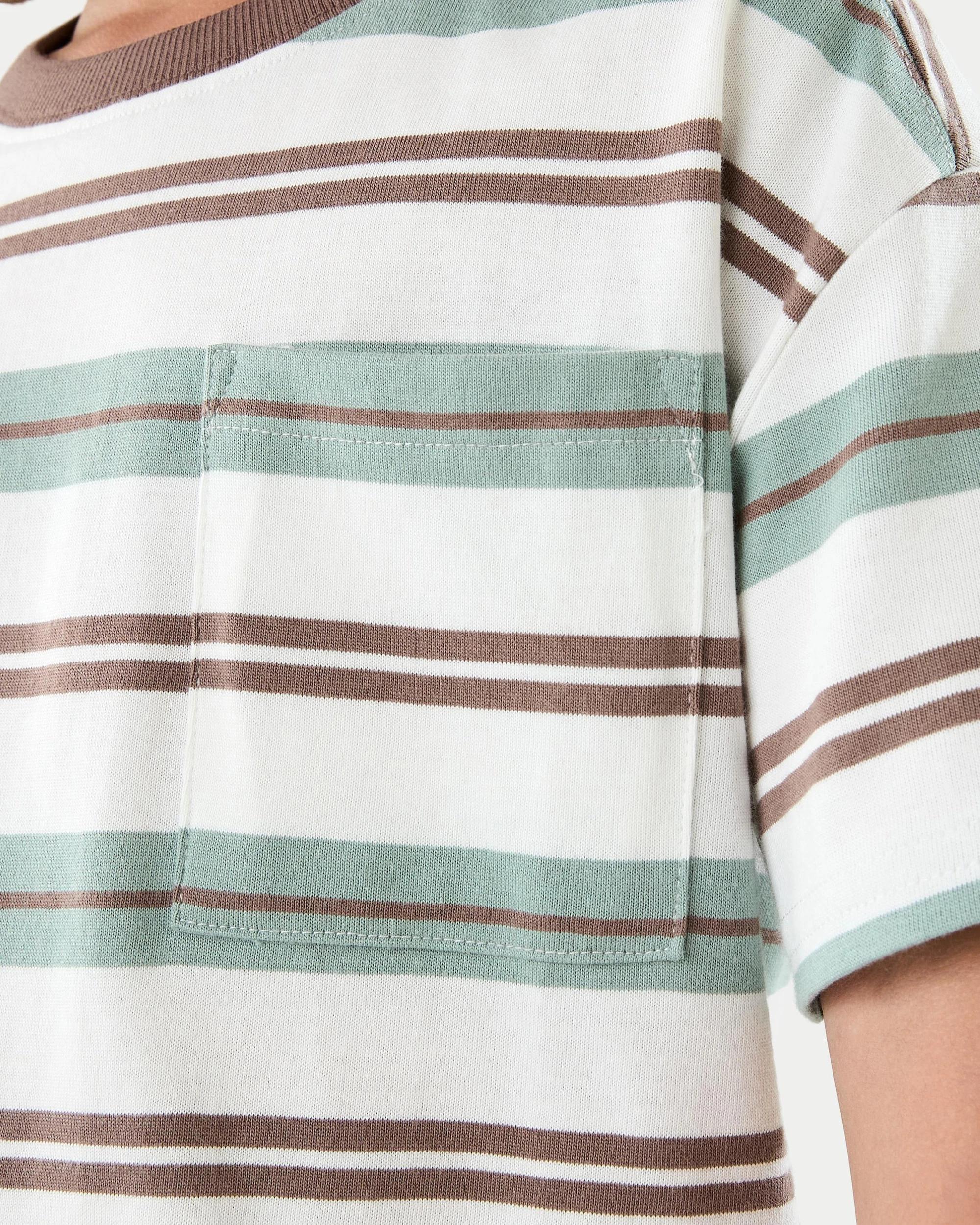 5 Oversized Stripe T-shirt Wht Stripe, 5 of 8