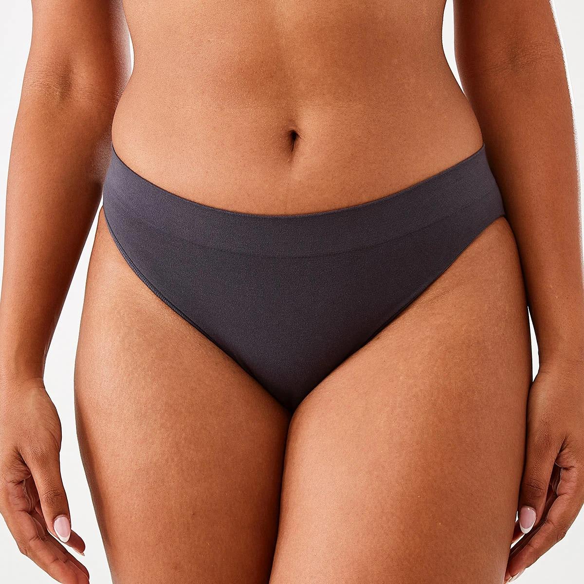 5 3 Pack Seamfree Cotton Bikini Briefs WASHED SLATE, SEAGRASS BLUE, BRIGHT TURQUOISE, 5 of 8