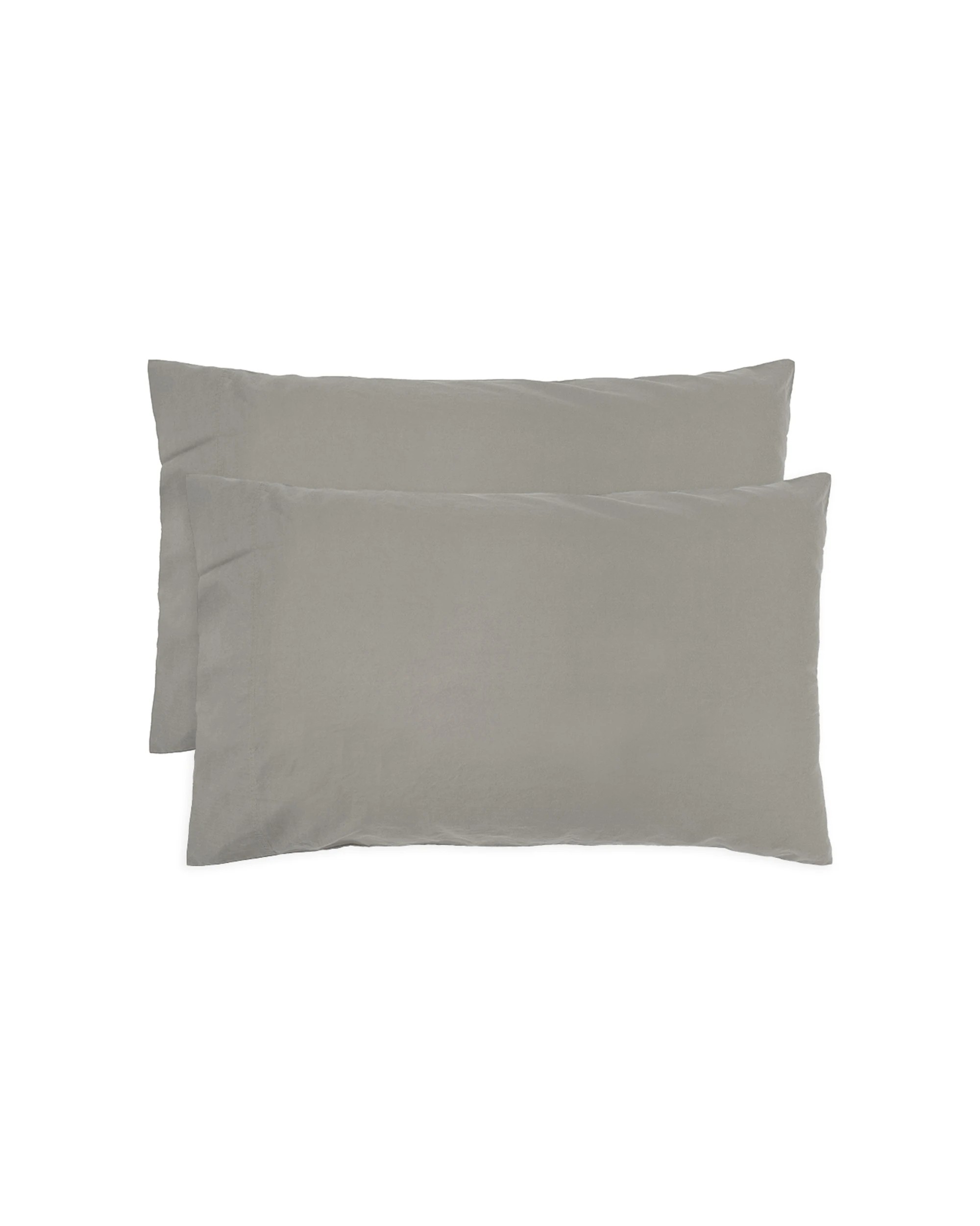 1 Bambury Std Temple Organic Cotton Pillowcase Pair Woven Home Decor - 48 x 73cm - Grey, 1 of 1