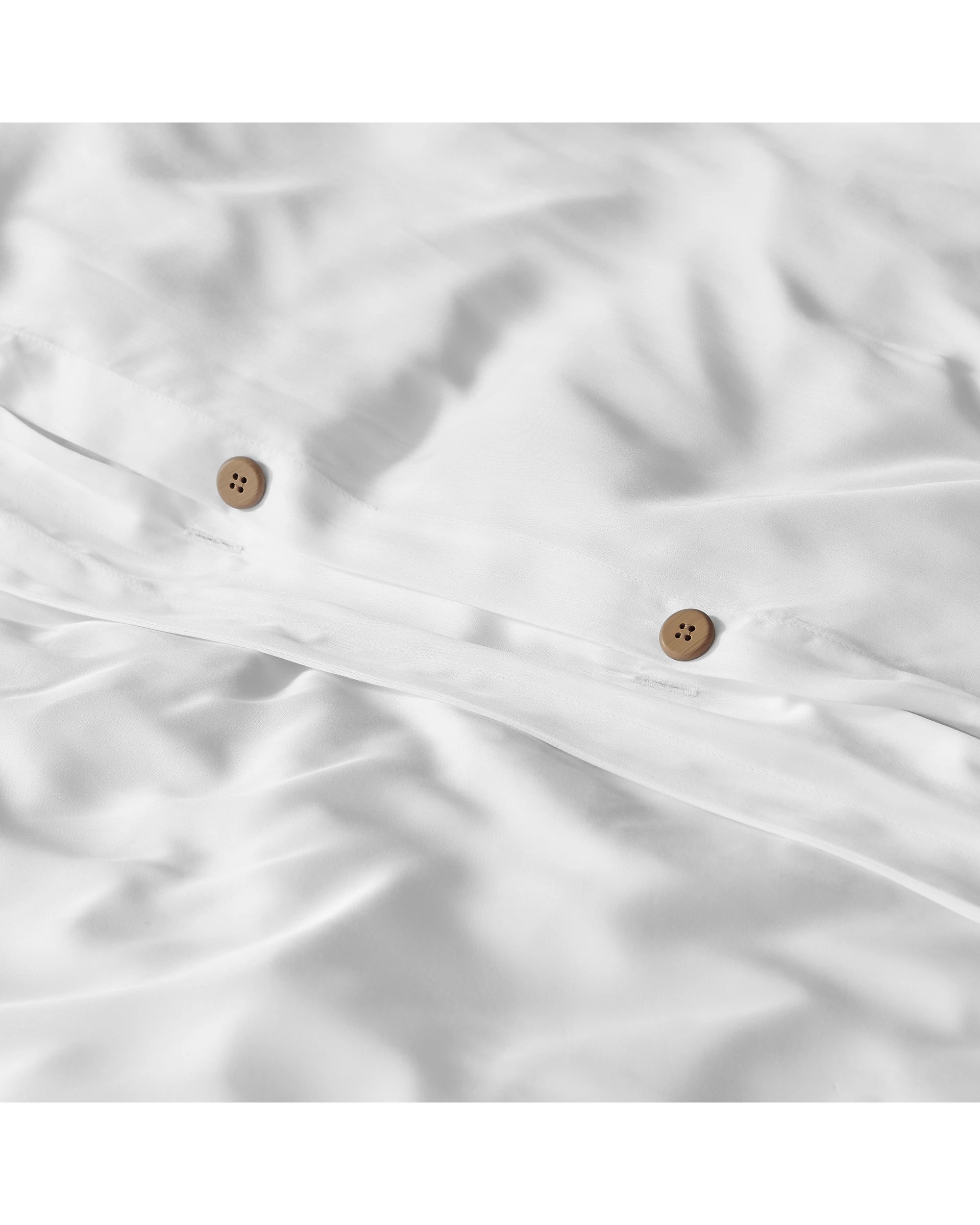 4 Natural Home 400TC 100% Bamboo Sateen Tailored Quilt Cover Set - Super King Bed - White, 4 of 6