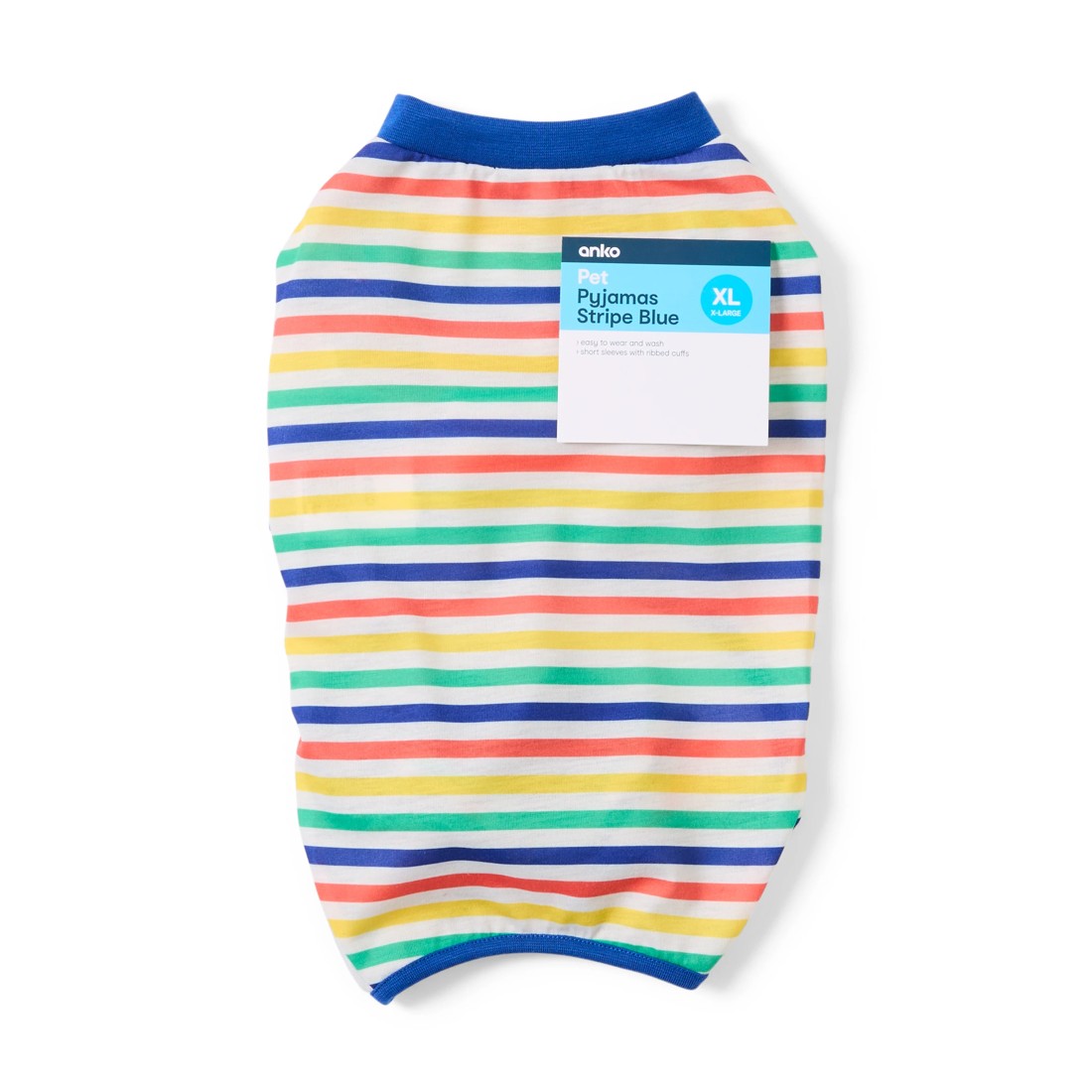 9 Pet Stripe Pyjamas - Extra Large, Blue, 9 of 9