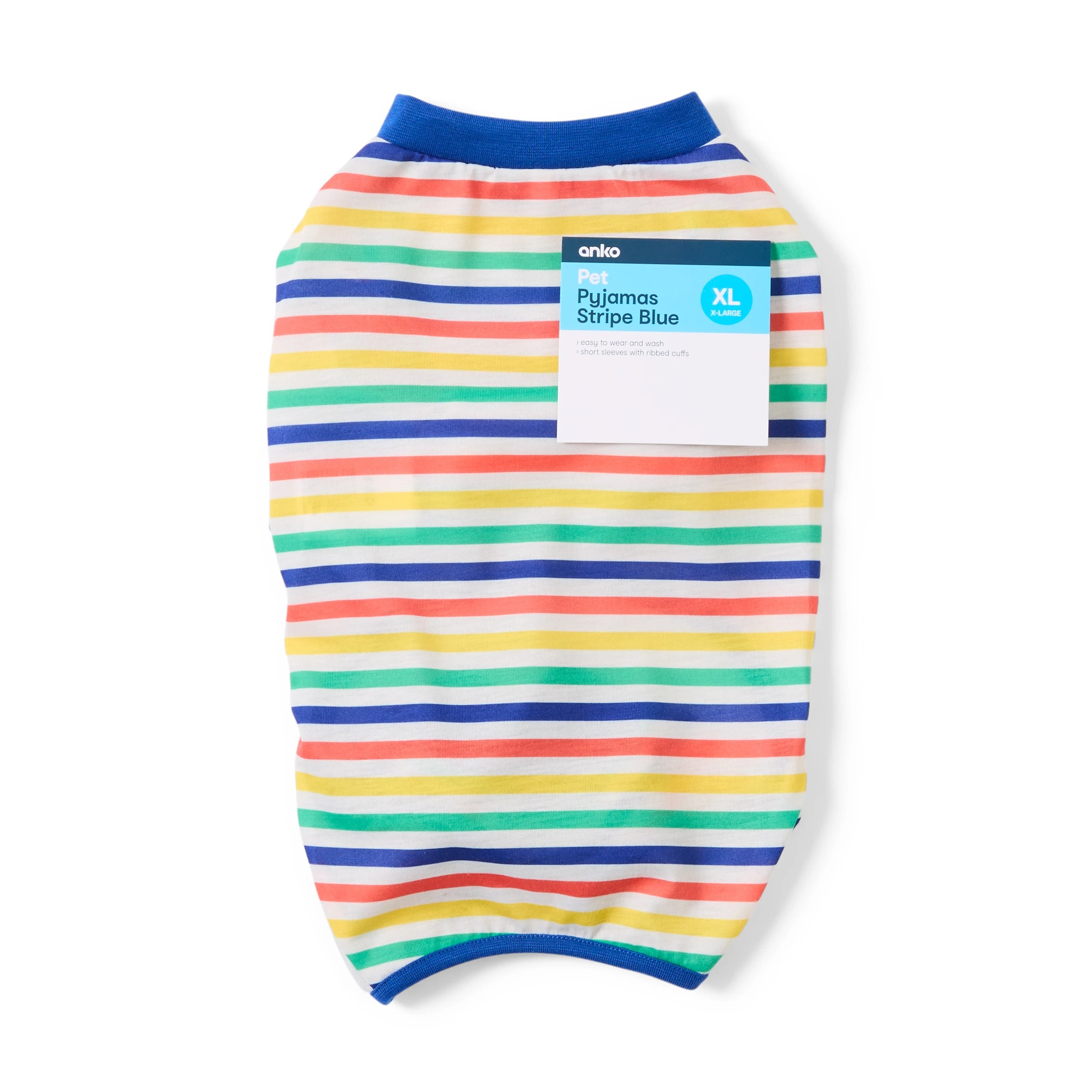 9 Pet Stripe Pyjamas - Extra Large, Blue, 9 of 9