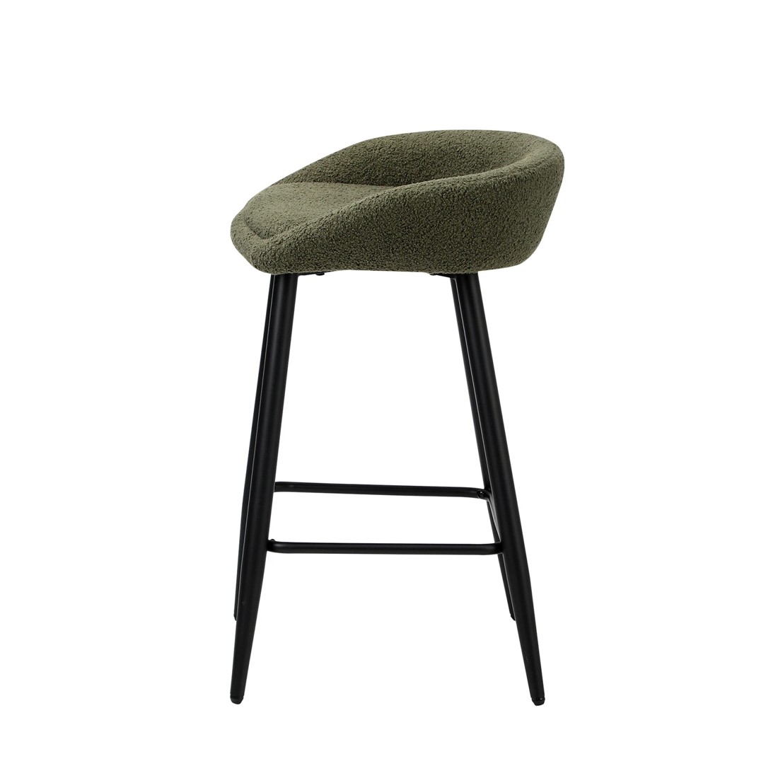 7 Oikiture Bar Stools Set Of 2 Kitchen Dining Chairs Counter Stools Boucle
 - Green, 7 of 10
